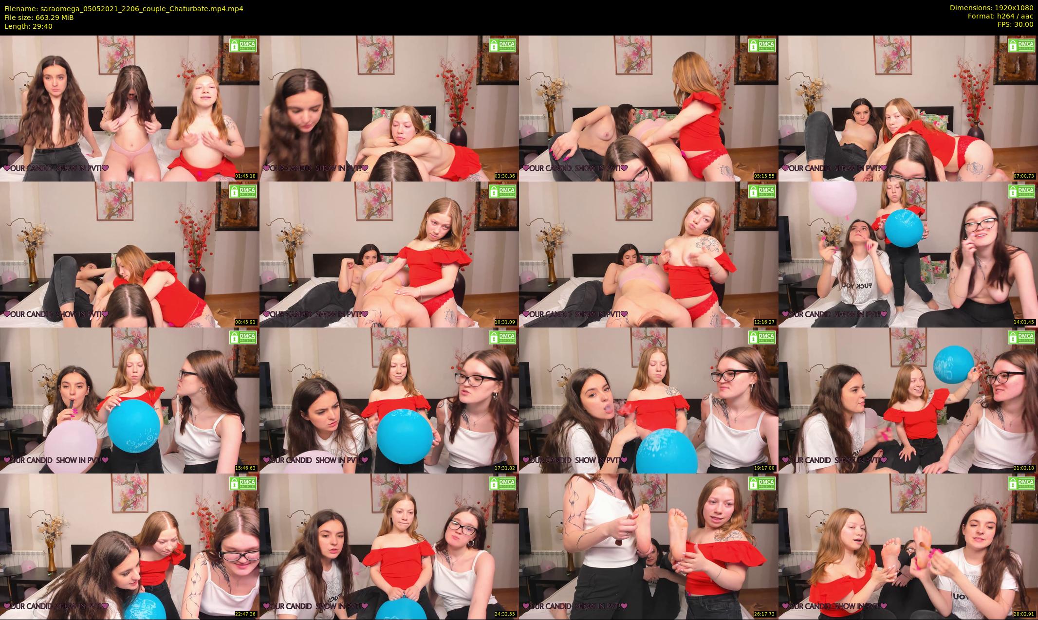 saraomega — 30 minute Chaturbate couple cam show recording, 1080p, May 5, 2021