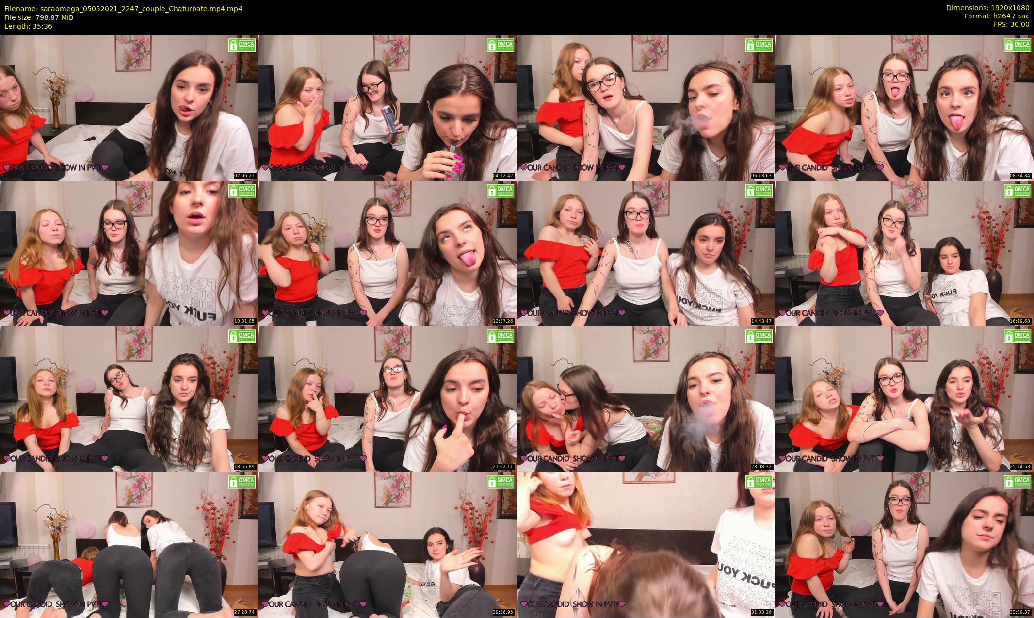 saraomega — 36 minute Chaturbate couple cam show recording, 1080p, May 5, 2021