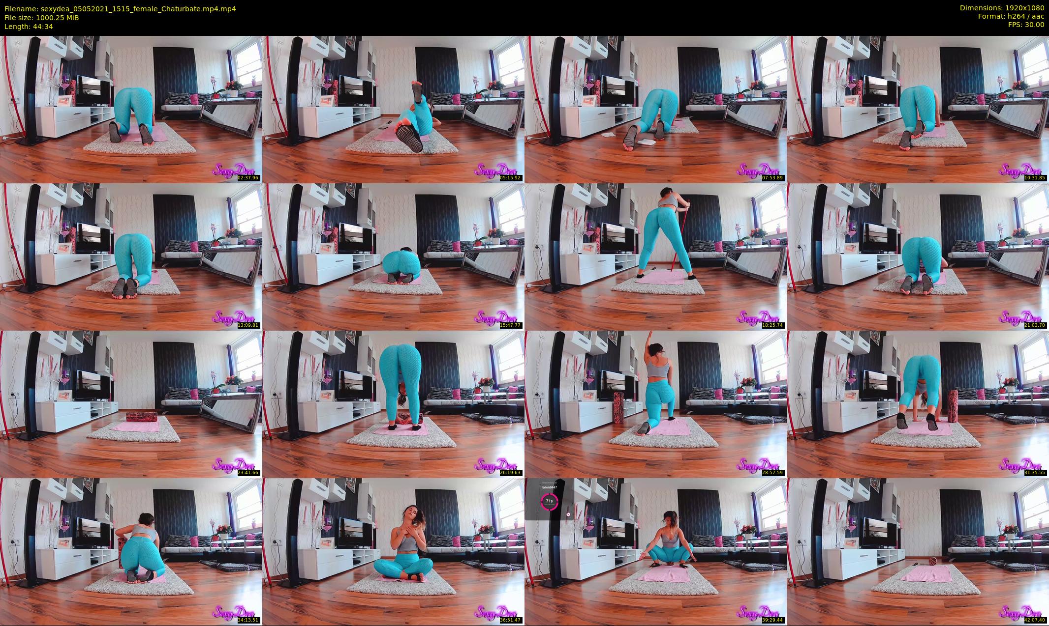 sexydea — 45 minute Chaturbate female cam show recording, 1080p, May 5, 2021