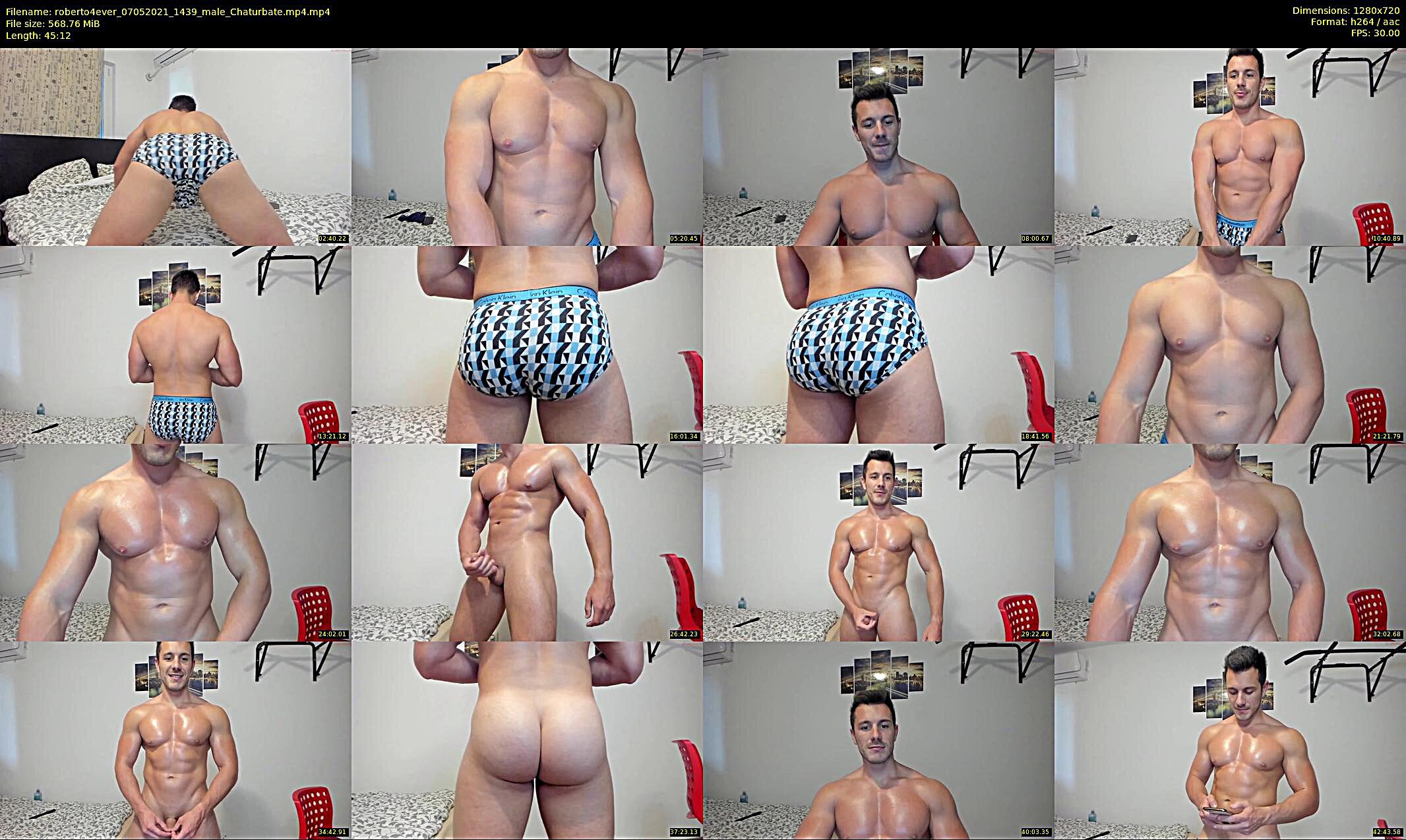 roberto4ever — 46 minute Chaturbate male cam show recording, 720p, May 7, 2021
