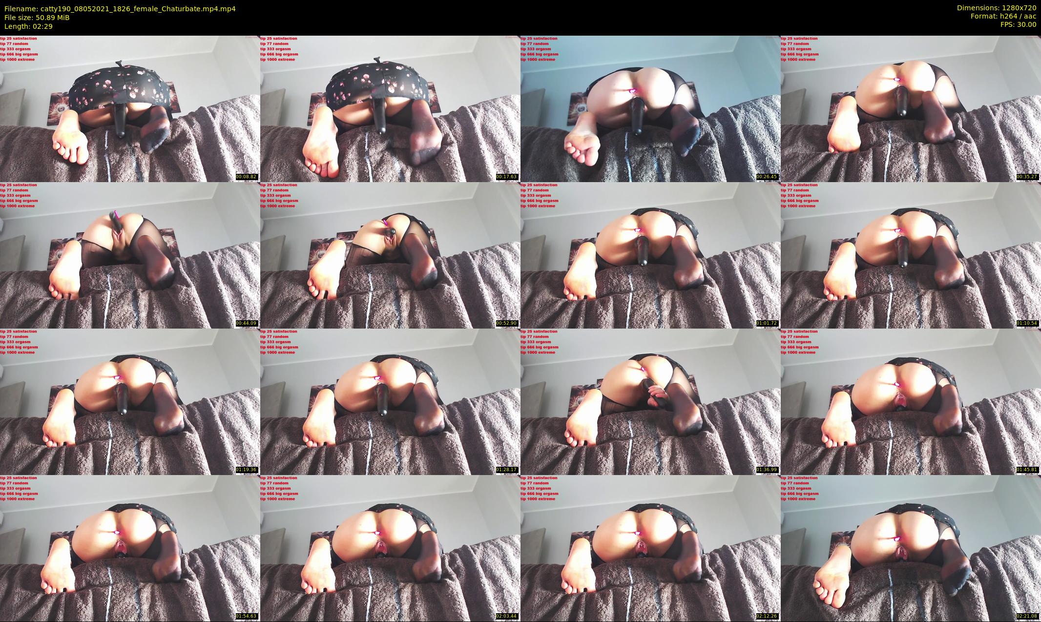 catty190 — 3 minute Chaturbate female cam show recording, 720p, May 8, 2021