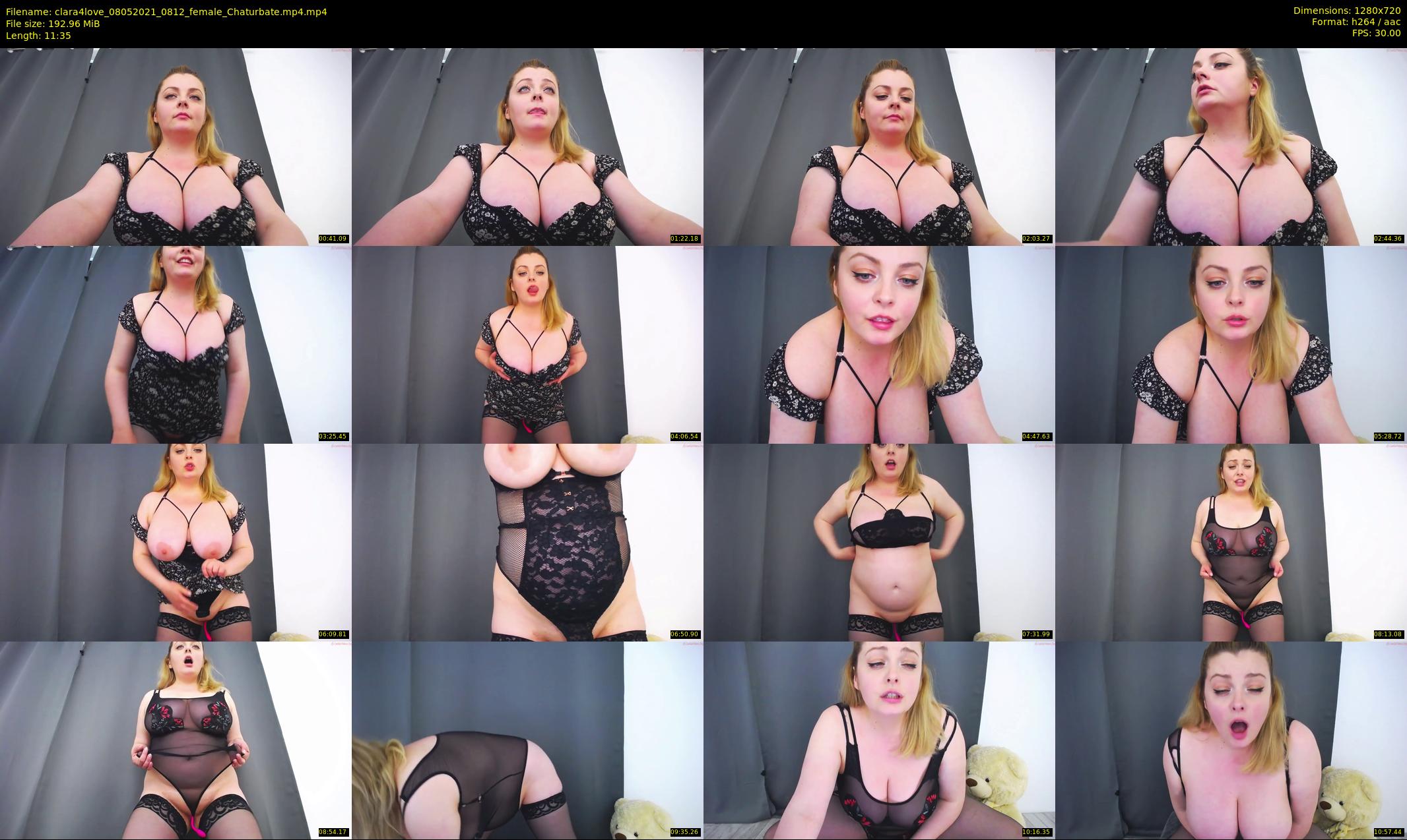 clara4love — 12 minute Chaturbate female cam show recording, 720p, May 8, 2021