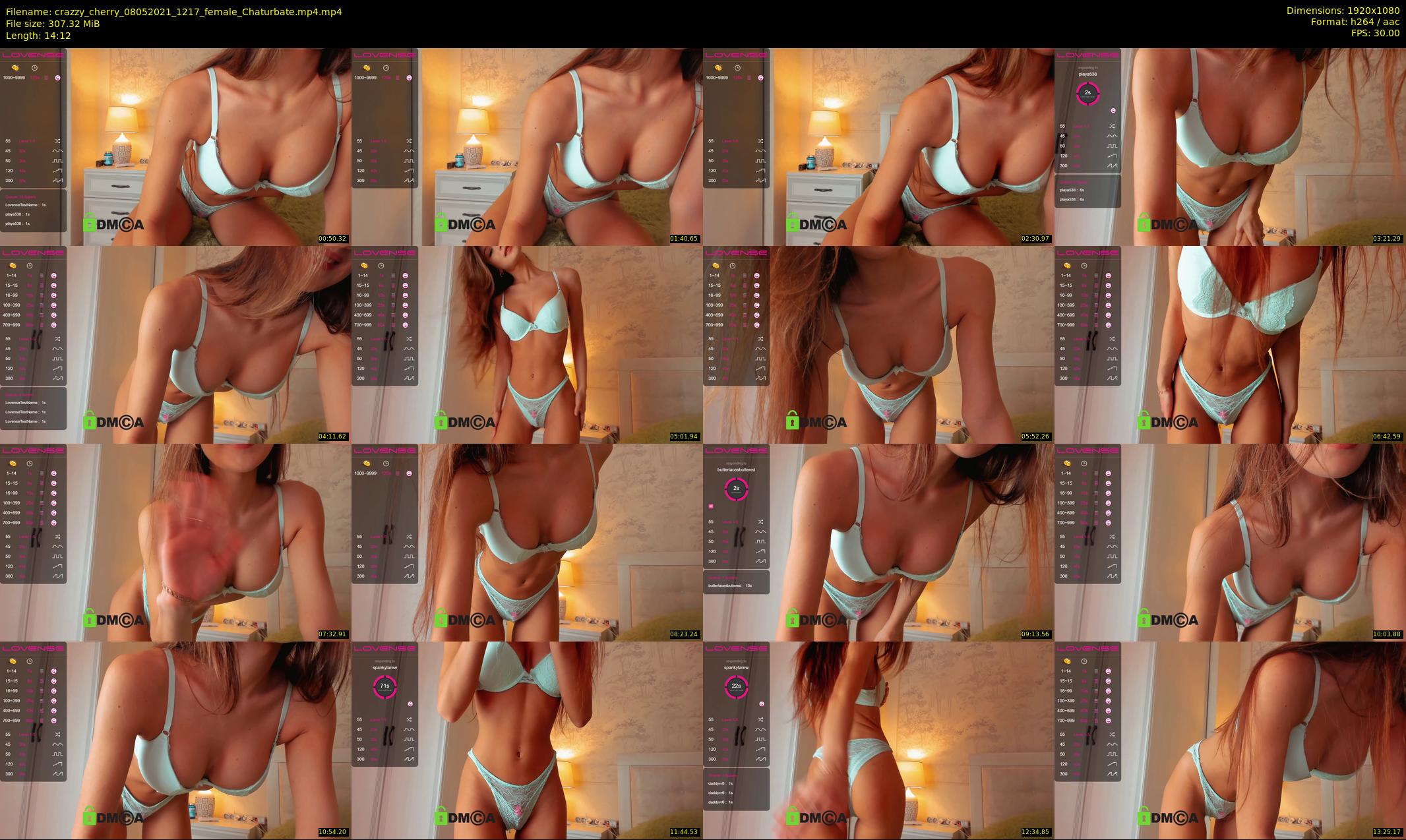 crazzy_cherry — 15 minute Chaturbate female cam show recording, 1080p, May 8, 2021