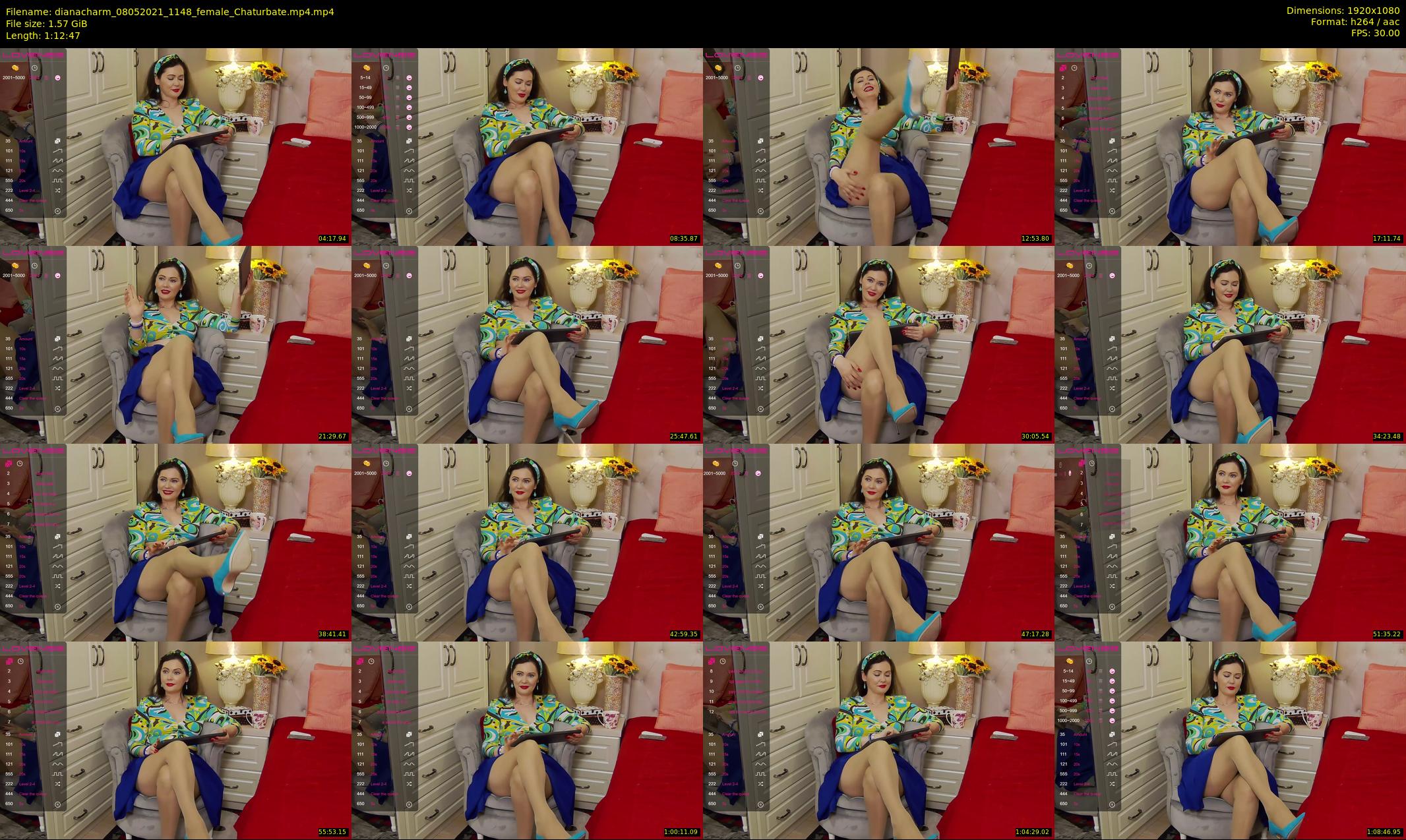 dianacharm — 73 minute Chaturbate female cam show recording, 1080p, May 8, 2021