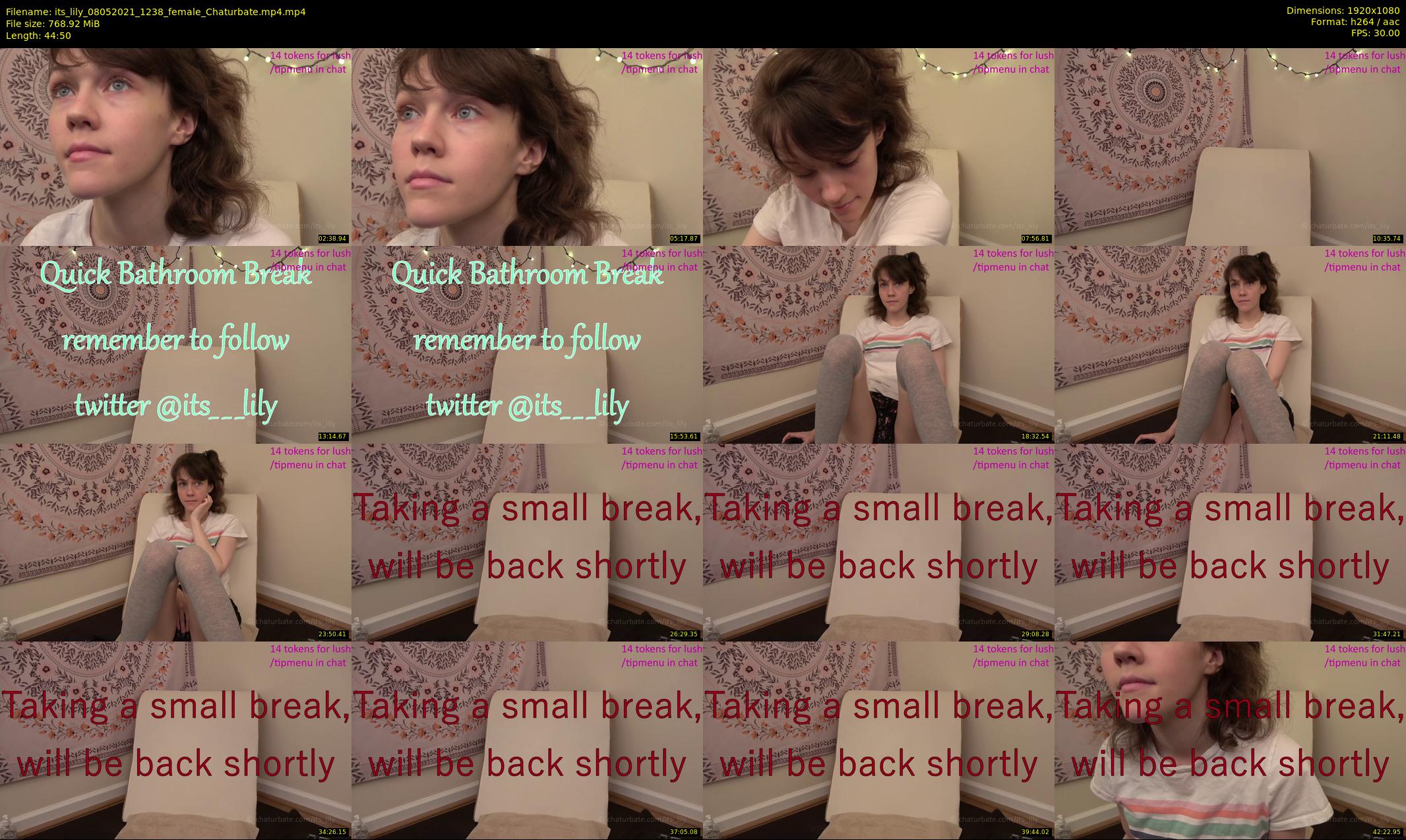its_lily — 45 minute Chaturbate female cam show recording, 1080p, May 8, 2021
