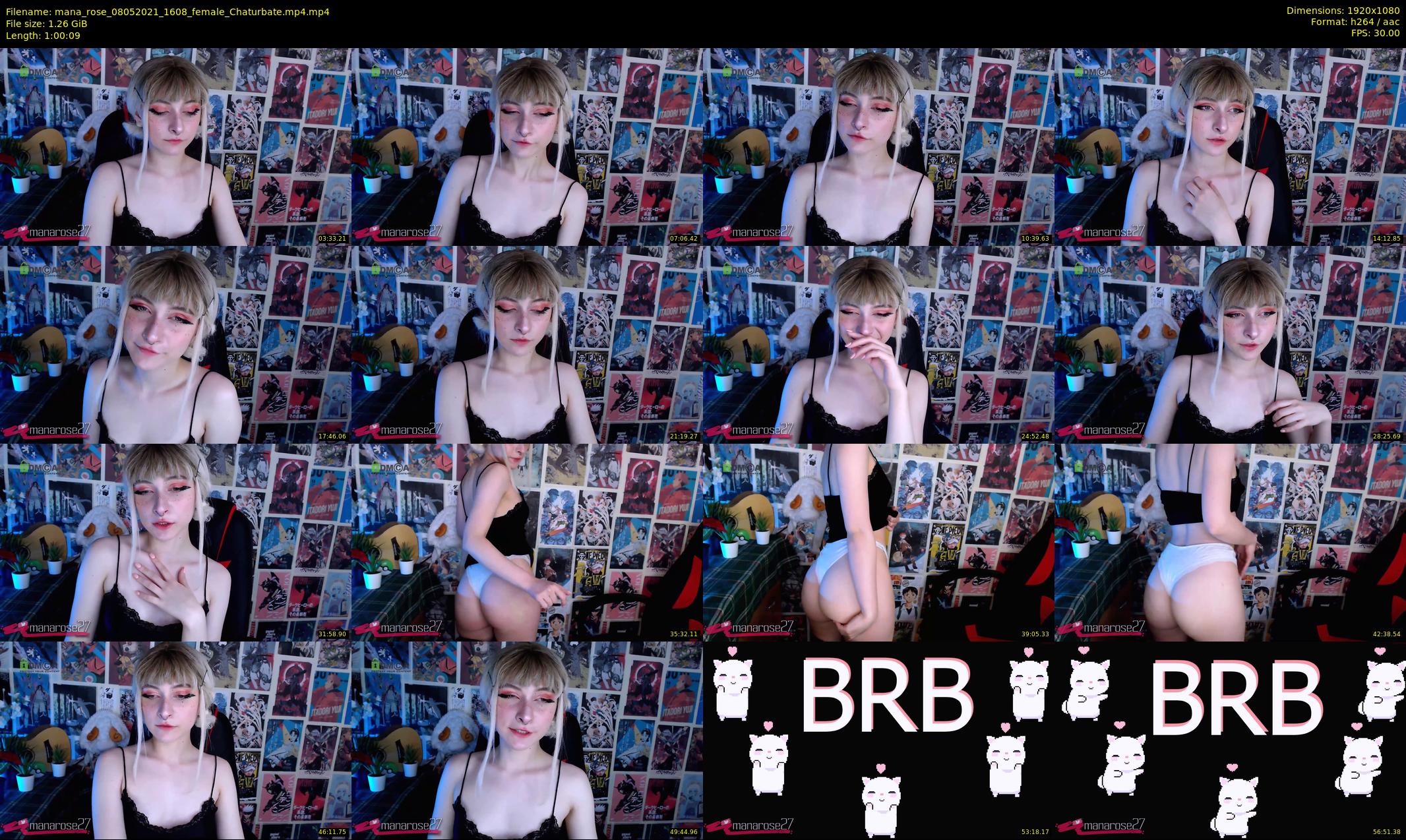 mana_rose — 61 minute Chaturbate female cam show recording, 1080p, May 8, 2021