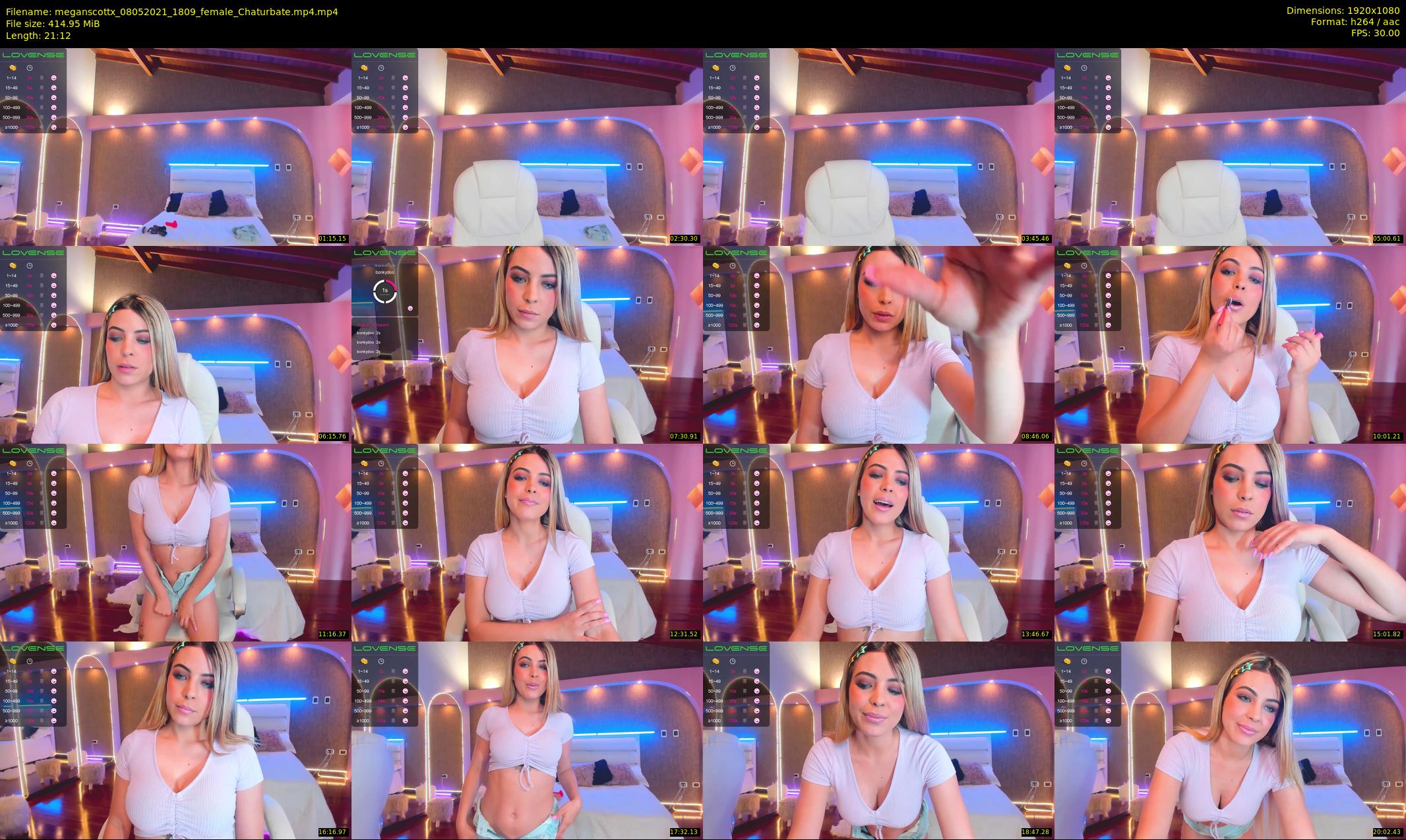 meganscottx — 22 minute Chaturbate female cam show recording, 1080p, May 8, 2021