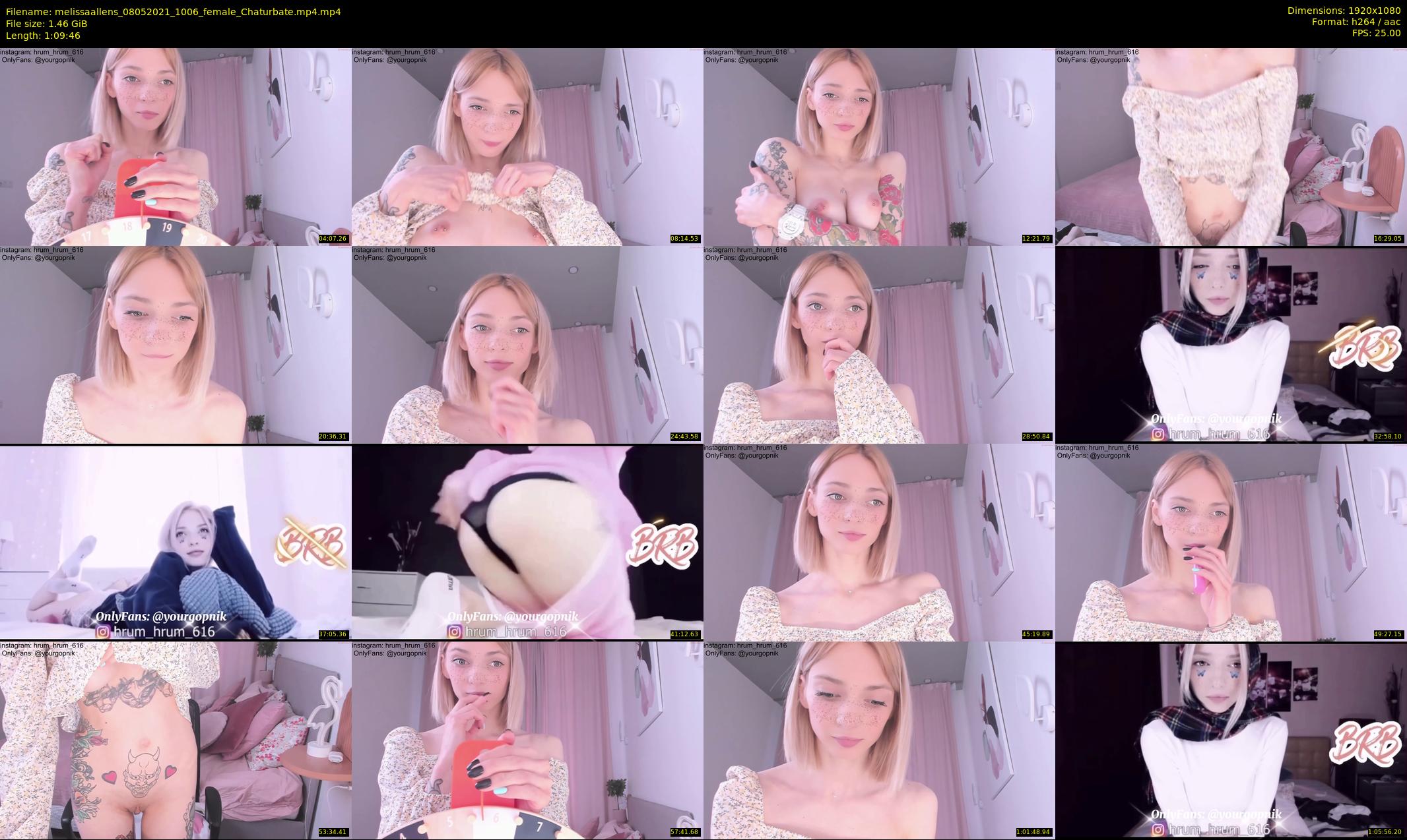 melissaallens — 70 minute Chaturbate female cam show recording, 1080p, May 8, 2021