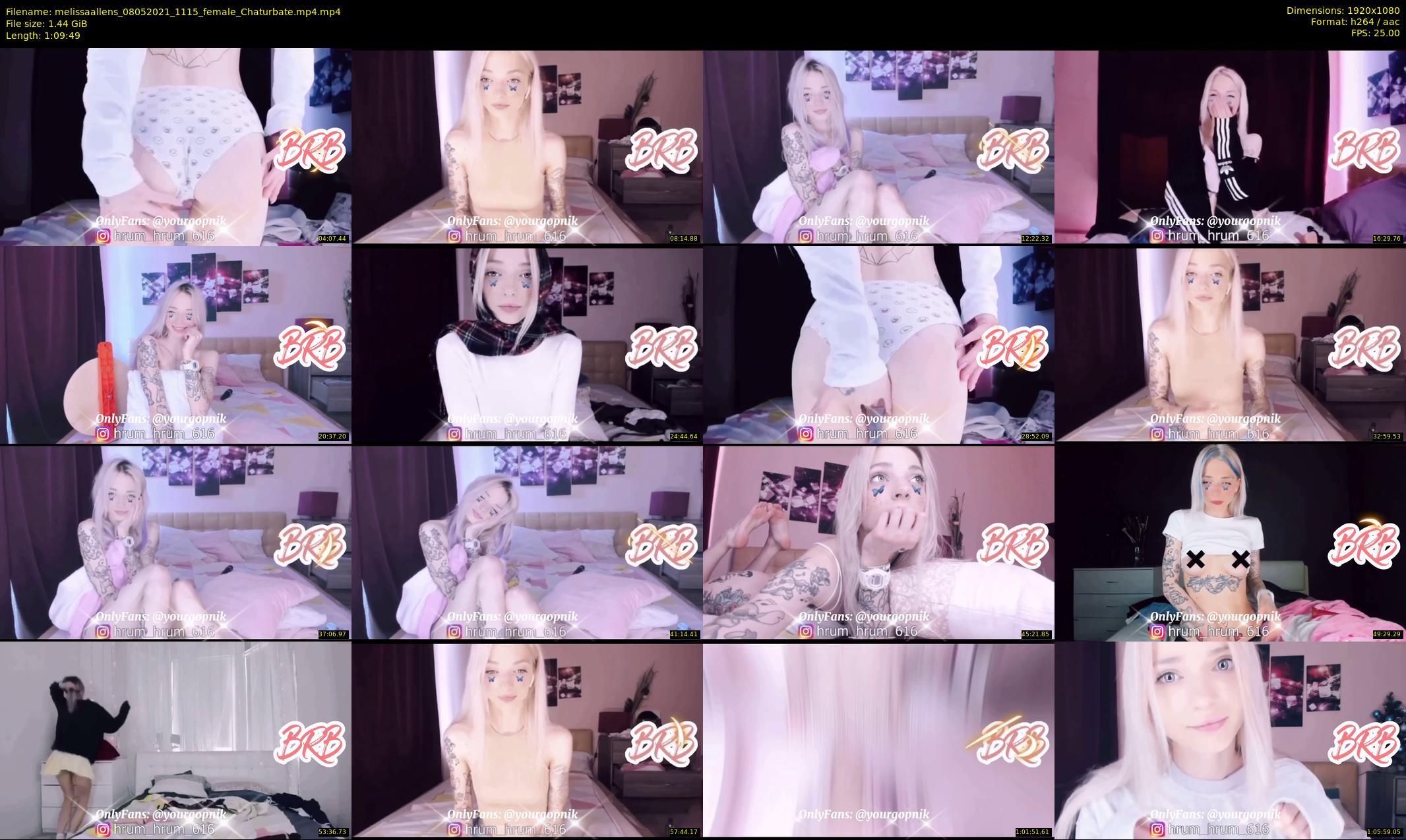 melissaallens — 70 minute Chaturbate female cam show recording, 1080p, May 8, 2021