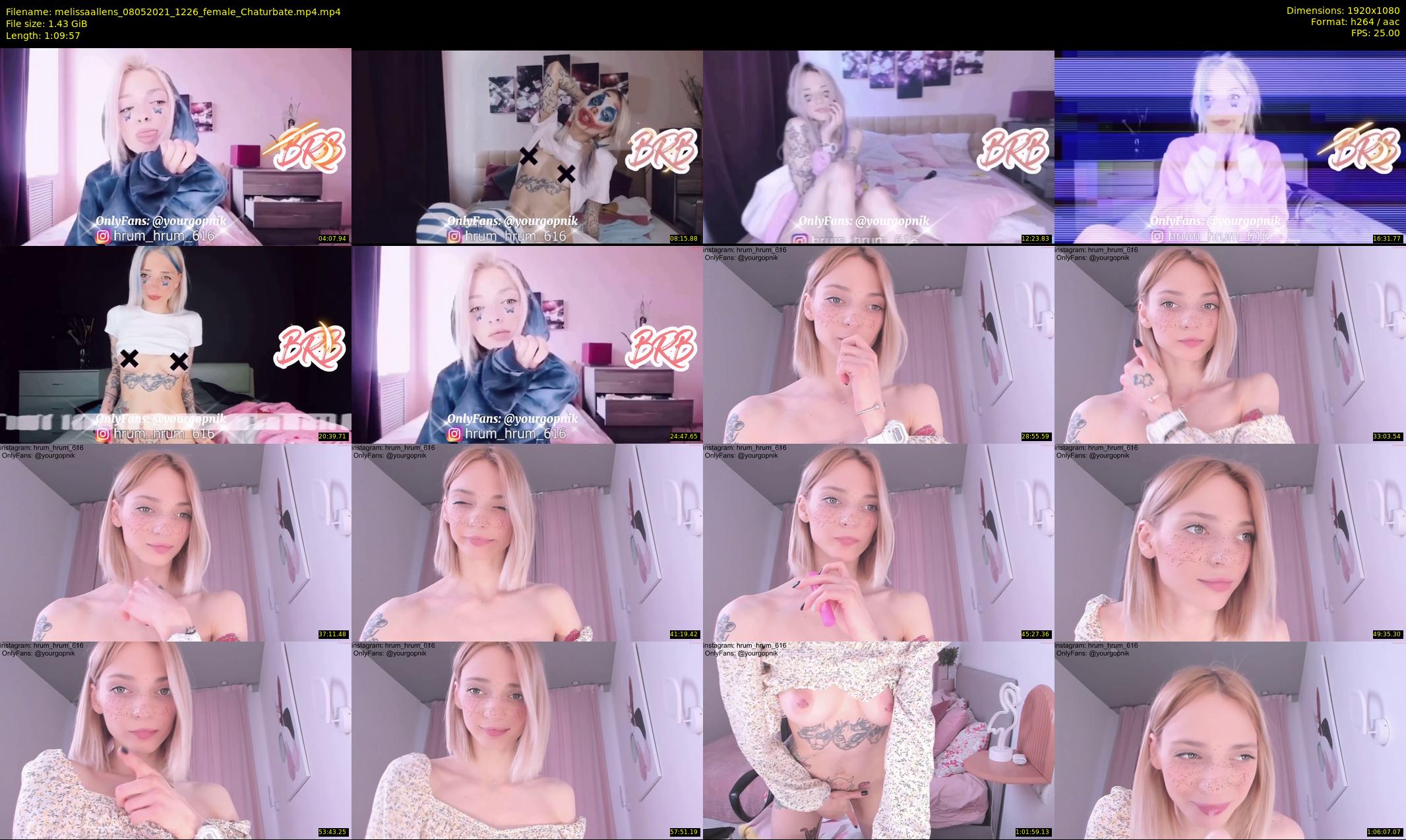 melissaallens — 70 minute Chaturbate female cam show recording, 1080p, May 8, 2021