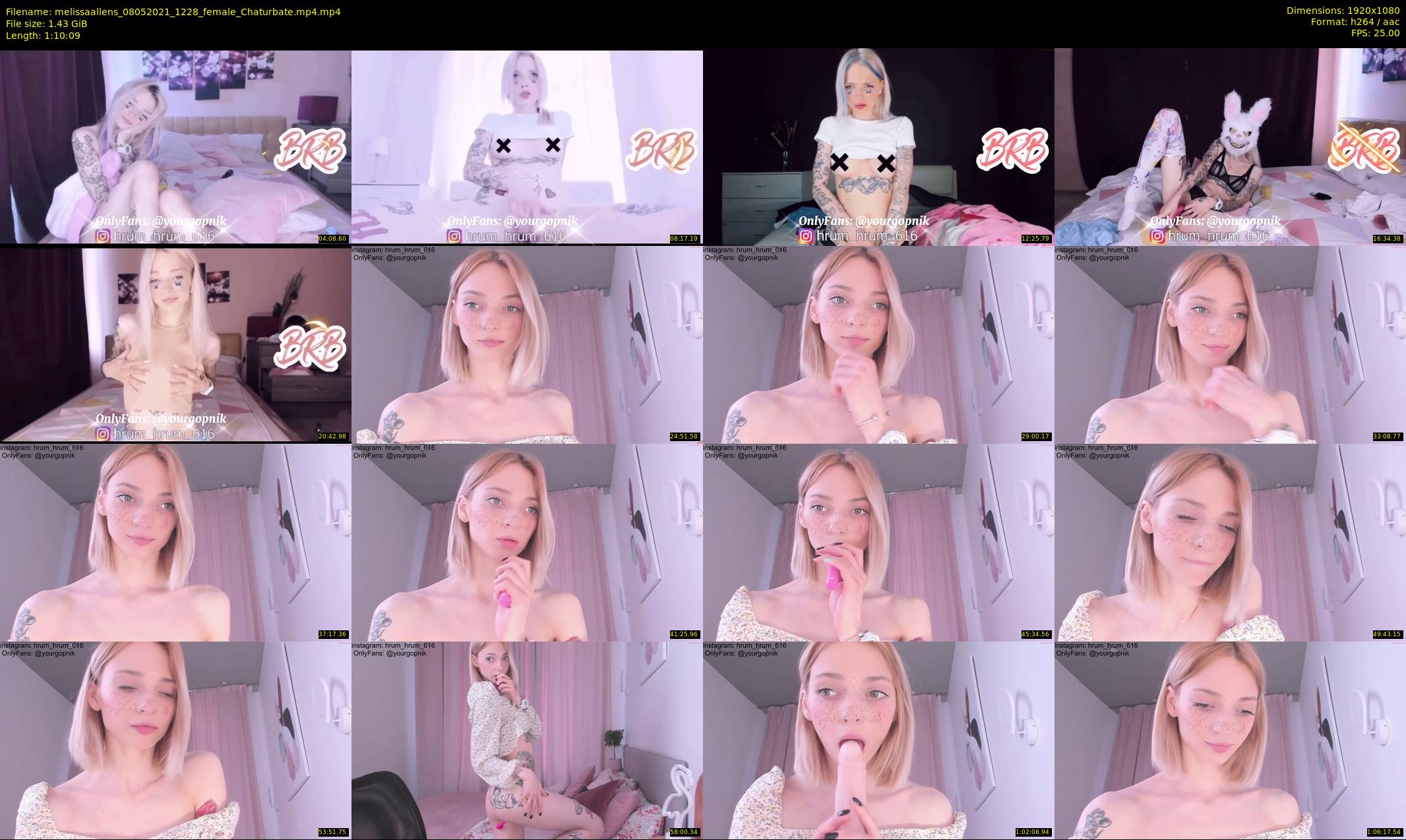 melissaallens — 71 minute Chaturbate female cam show recording, 1080p, May 8, 2021