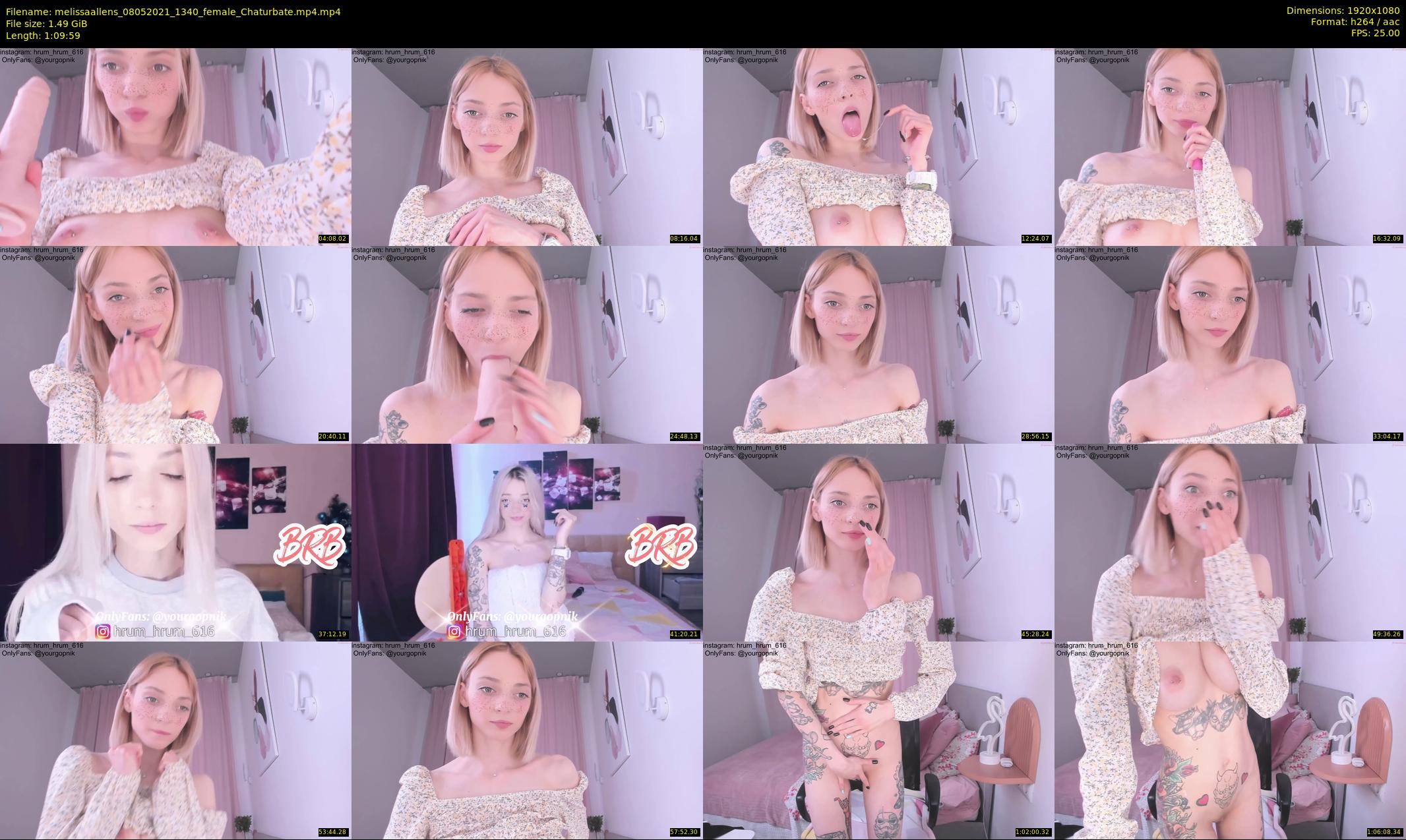 melissaallens — 70 minute Chaturbate female cam show recording, 1080p, May 8, 2021