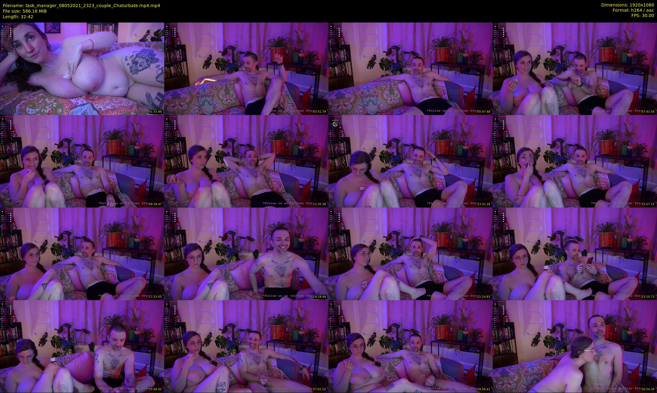 task_manager — 33 minute Chaturbate couple cam show recording, 1080p, May 8, 2021