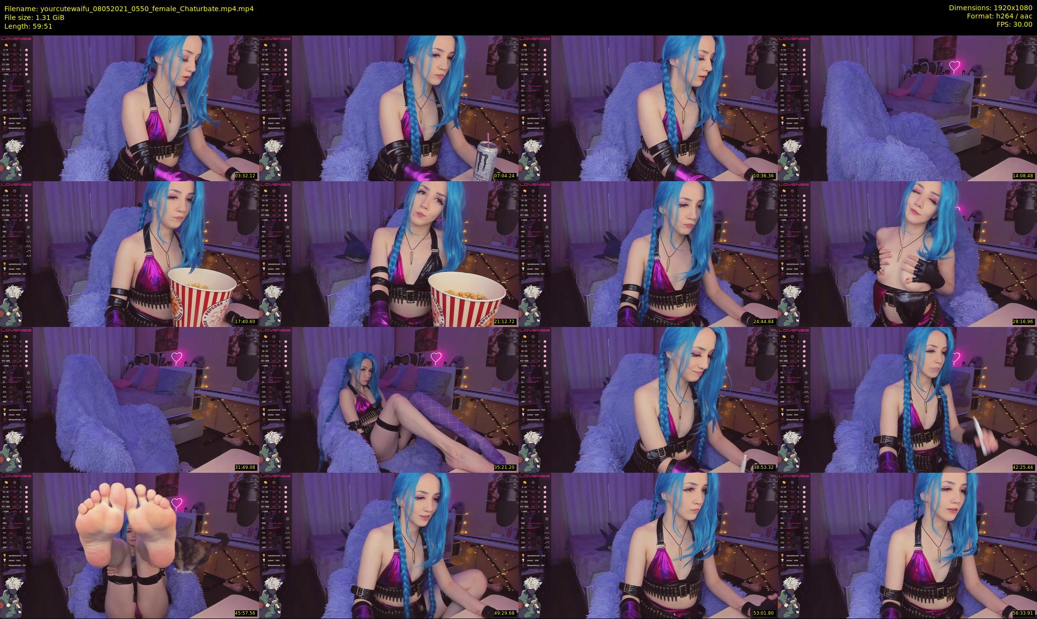 yourcutewaifu — 60 minute Chaturbate female cam show recording, 1080p, May 8, 2021