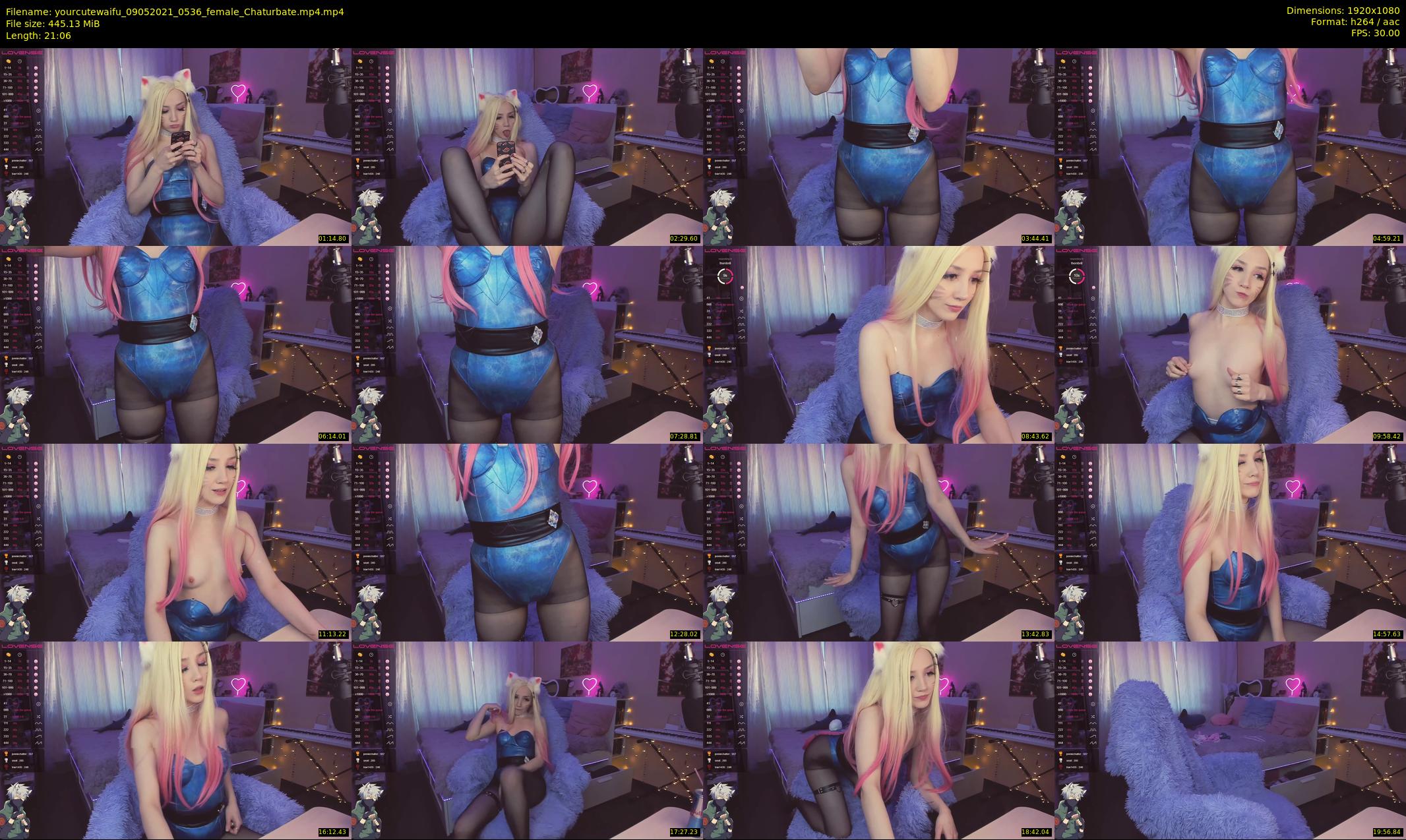 yourcutewaifu — 22 minute Chaturbate female cam show recording, 1080p, May 9, 2021