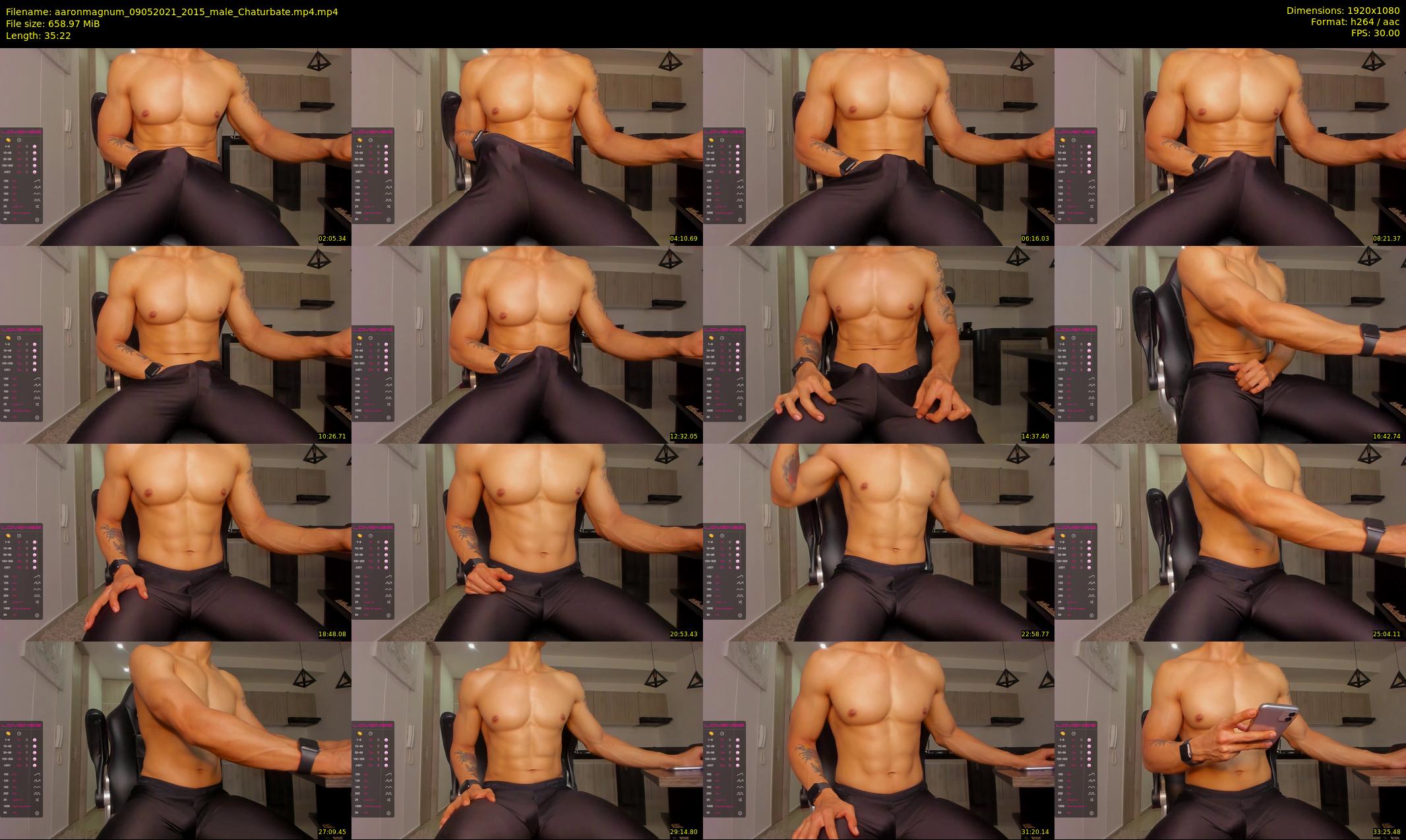 aaronmagnum — 36 minute Chaturbate male cam show recording, 1080p, May 9, 2021