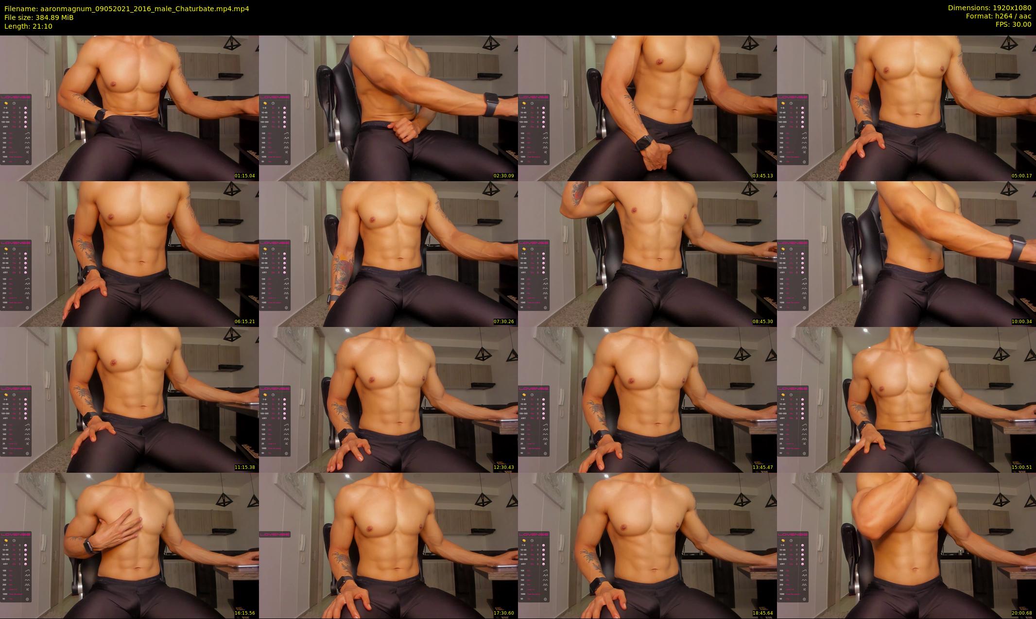 aaronmagnum — 22 minute Chaturbate male cam show recording, 1080p, May 9, 2021