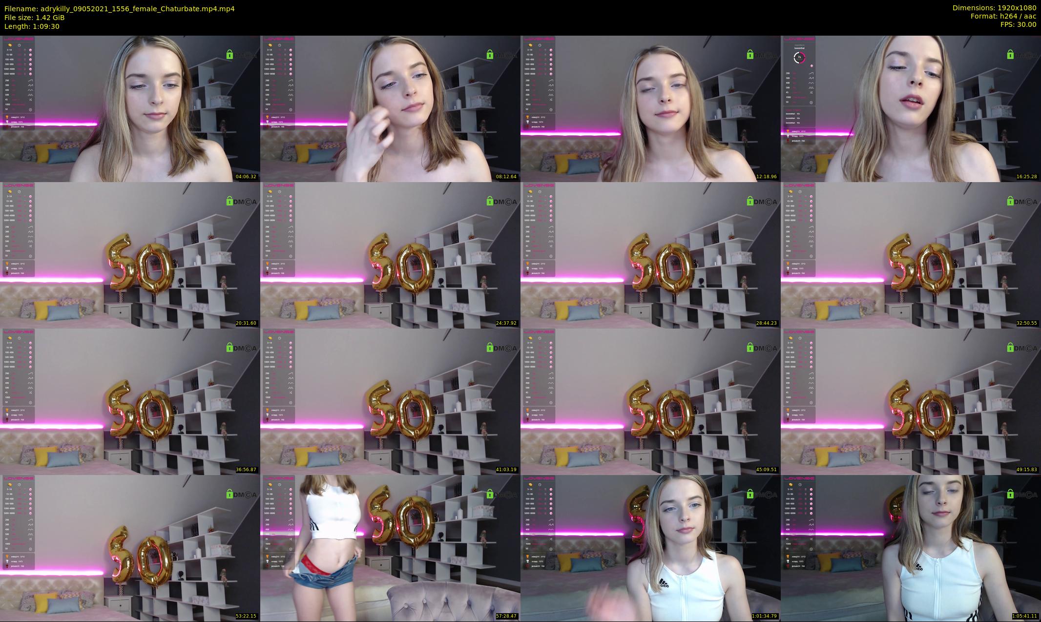adrykilly — 70 minute Chaturbate female cam show recording, 1080p, May 9, 2021