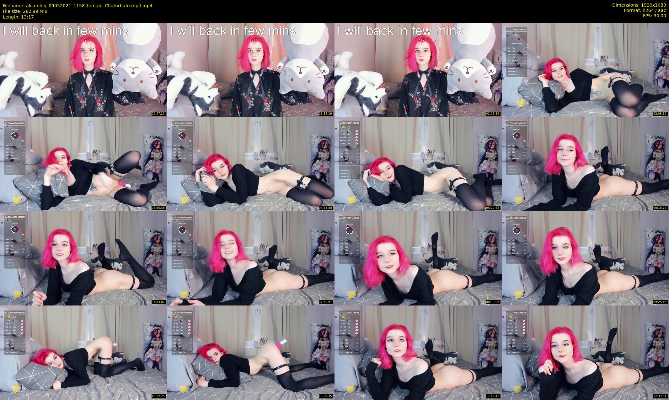 alicentity — 14 minute Chaturbate female cam show recording, 1080p, May 9, 2021