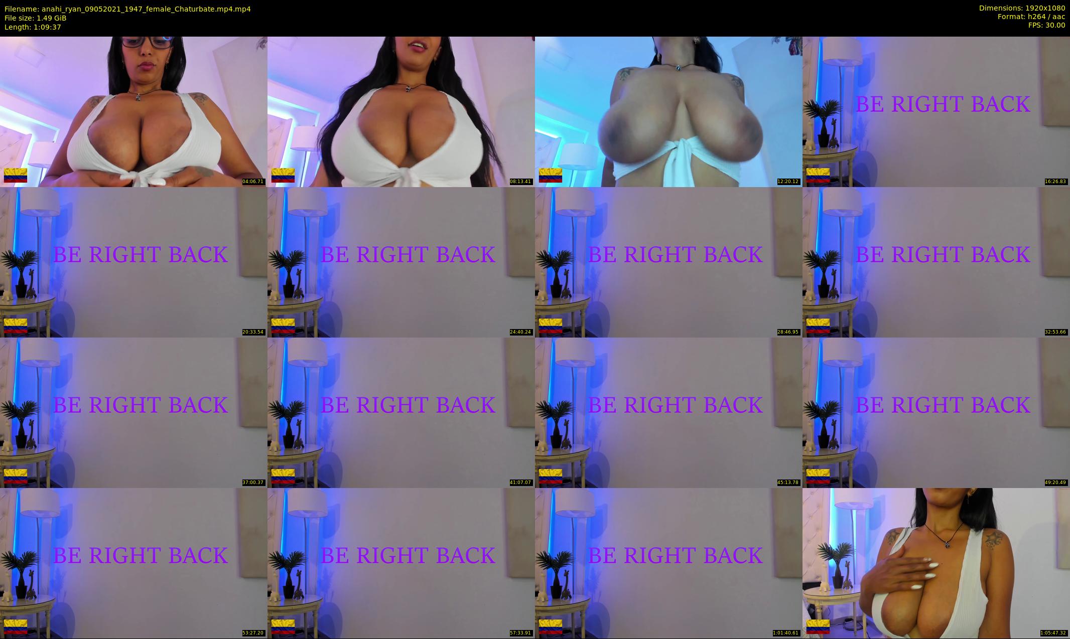 anahi_ryan — 70 minute Chaturbate female cam show recording, 1080p, May 9, 2021