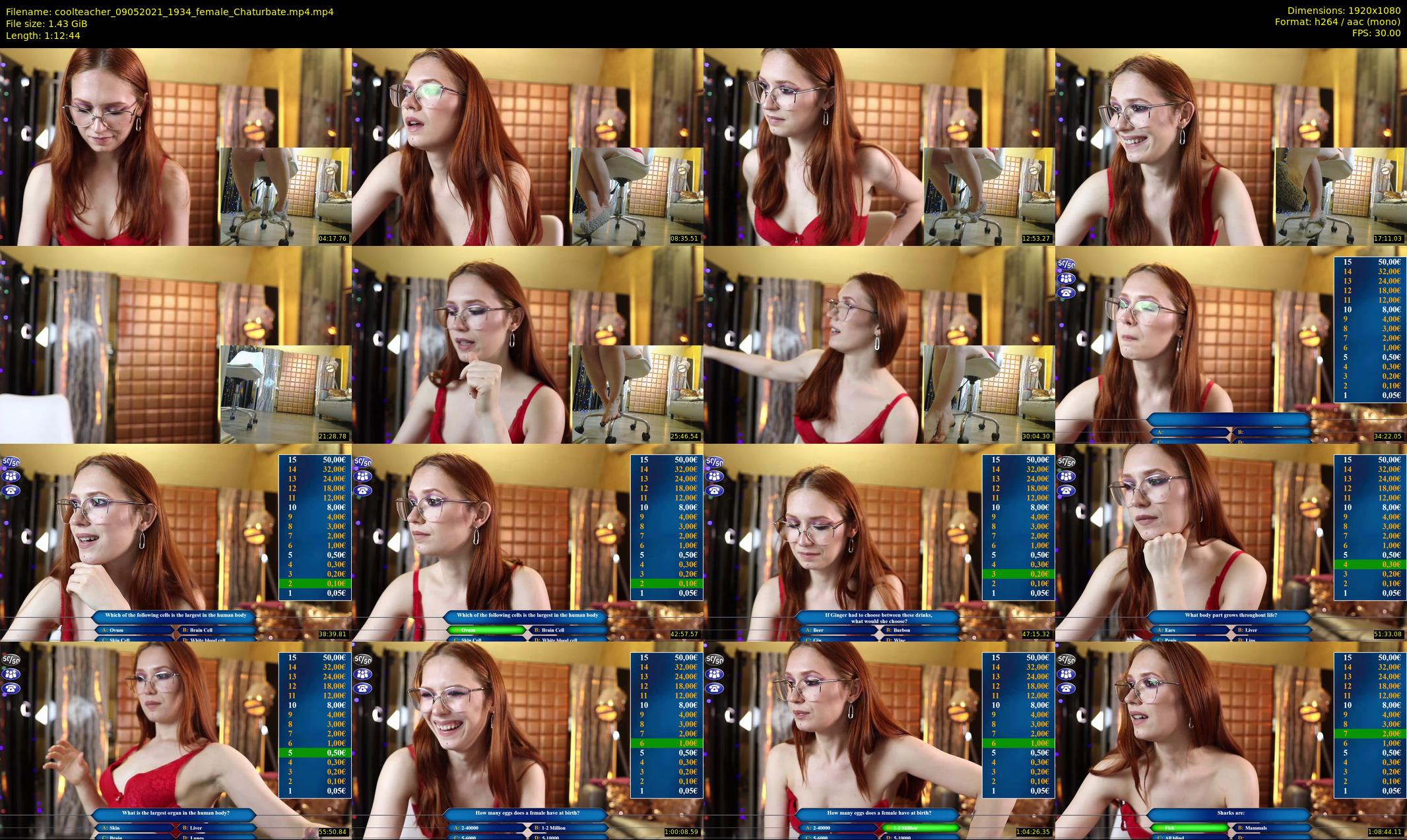 coolteacher — 73 minute Chaturbate female cam show recording, 1080p, May 9, 2021