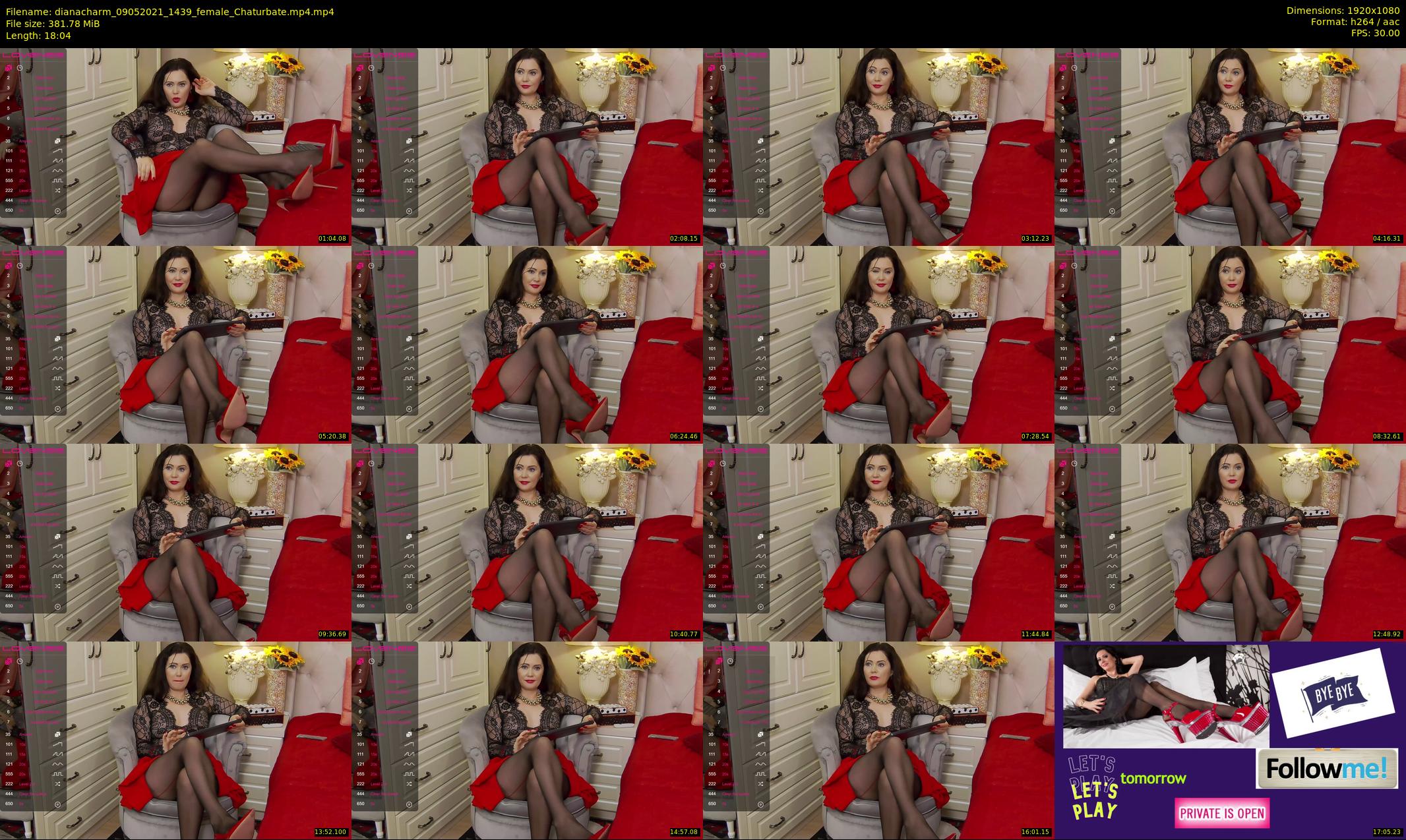 dianacharm — 19 minute Chaturbate female cam show recording, 1080p, May 9, 2021