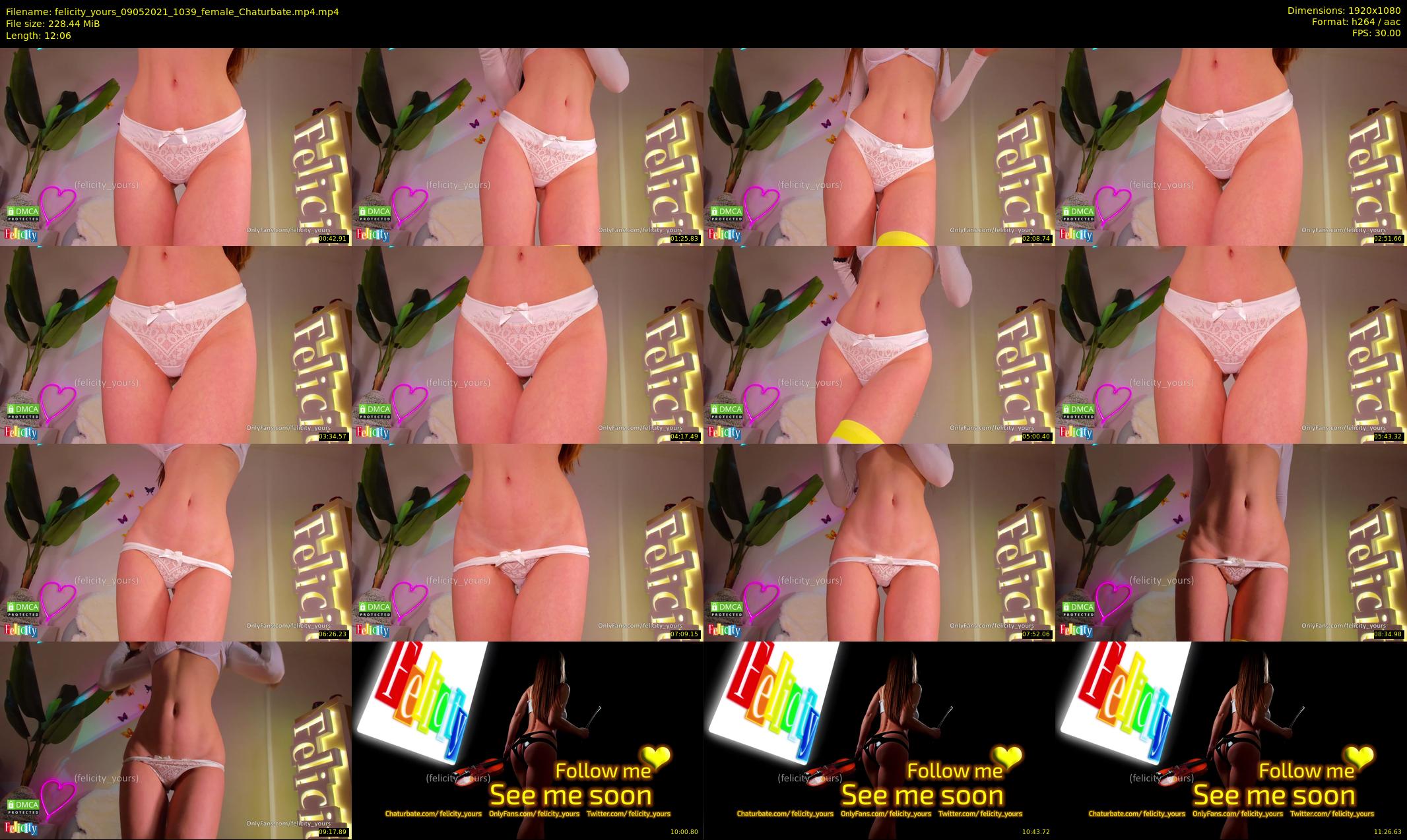 felicity_yours — 13 minute Chaturbate female cam show recording, 1080p, May 9, 2021
