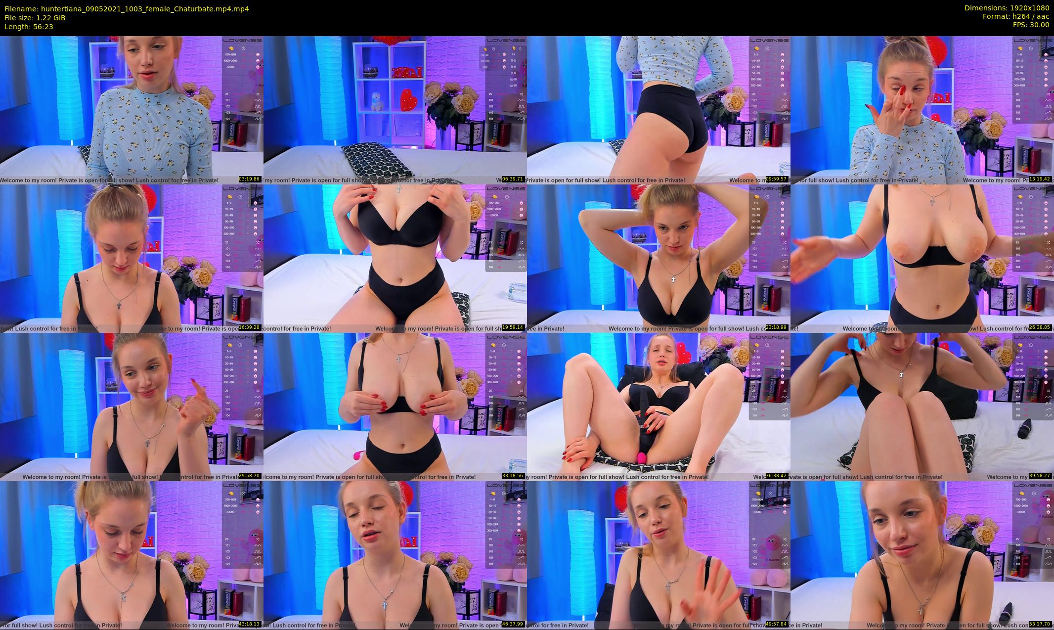 huntertiana — 57 minute Chaturbate female cam show recording, 1080p, May 9, 2021