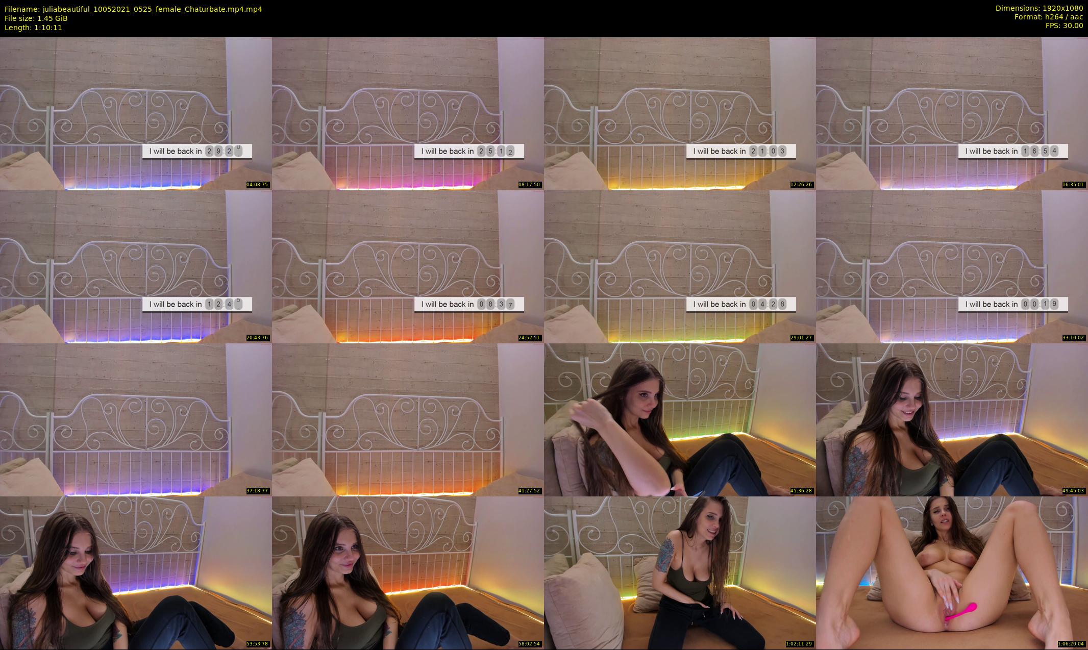 juliabeautiful — 71 minute Chaturbate female cam show recording, 1080p, May 10, 2021