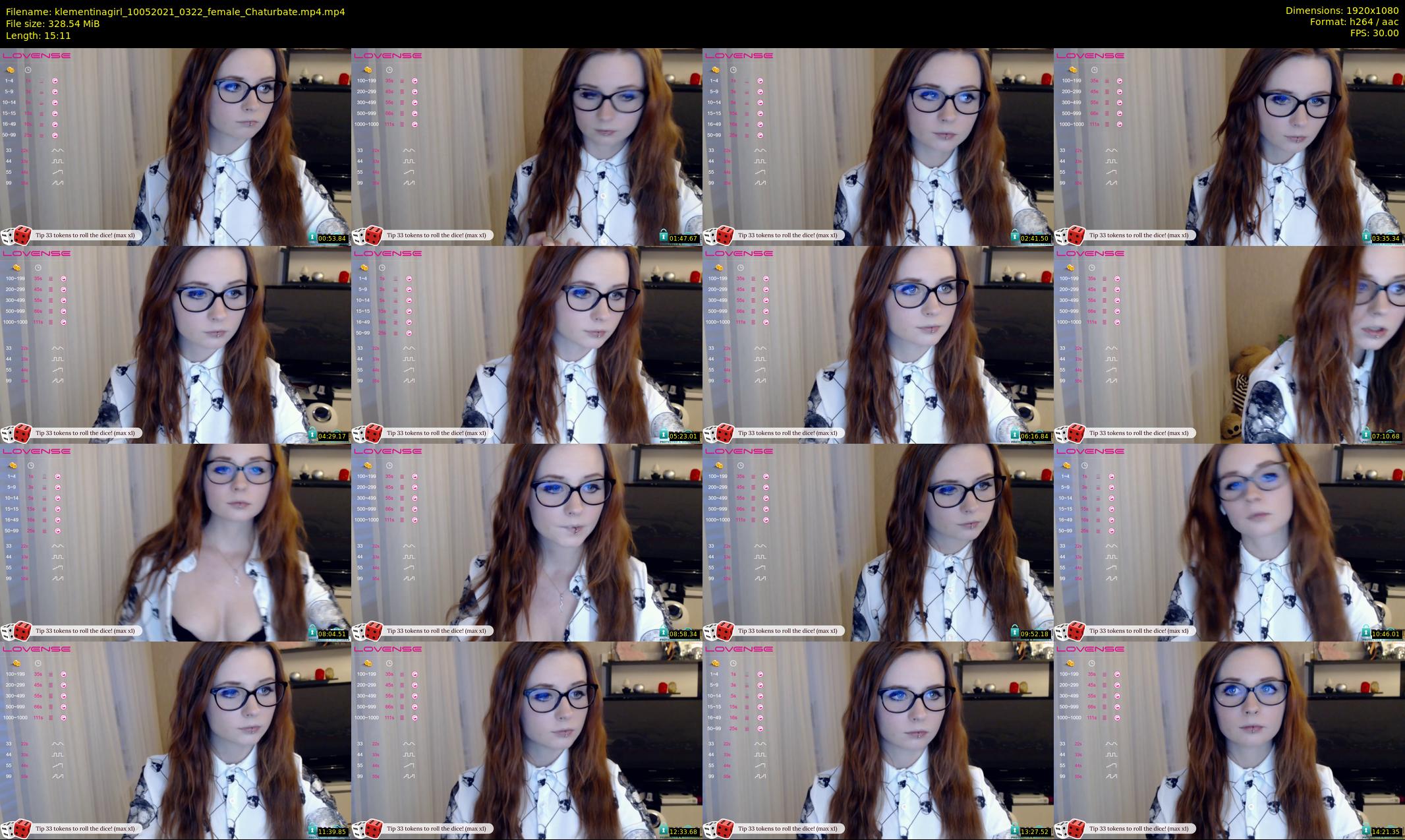 klementinagirl — 16 minute Chaturbate female cam show recording, 1080p, May 10, 2021