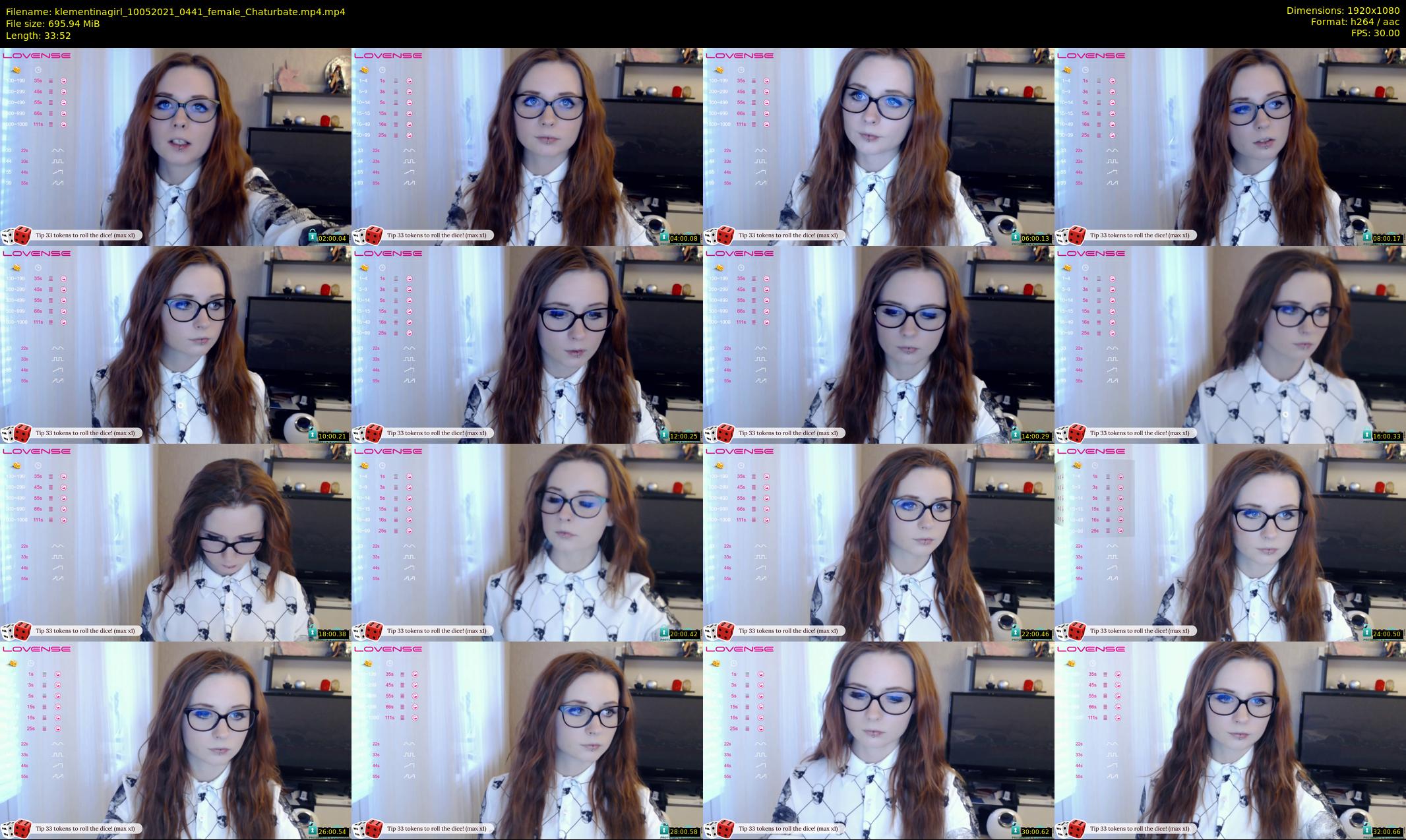 klementinagirl — 34 minute Chaturbate female cam show recording, 1080p, May 10, 2021