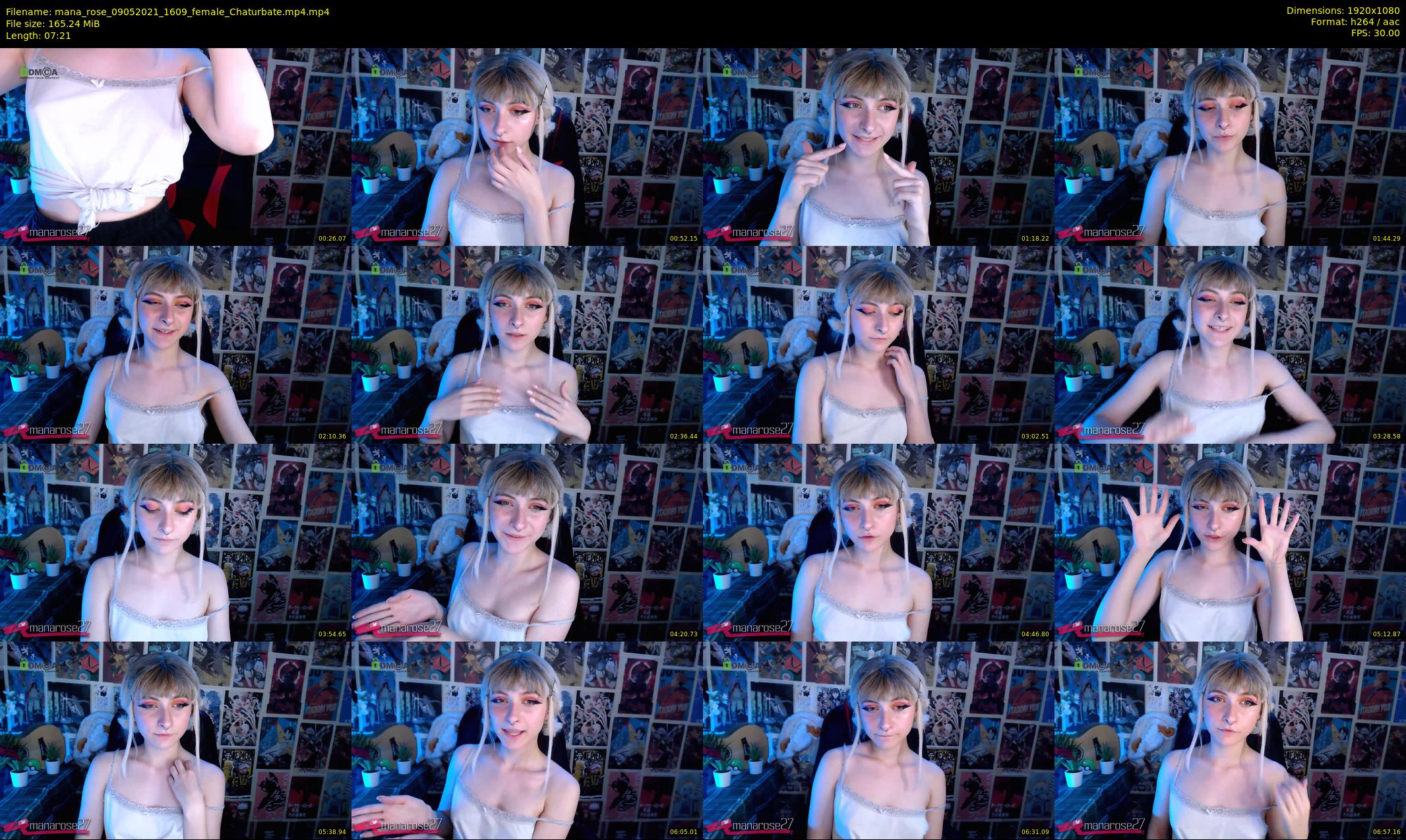 mana_rose — 8 minute Chaturbate female cam show recording, 1080p, May 9, 2021