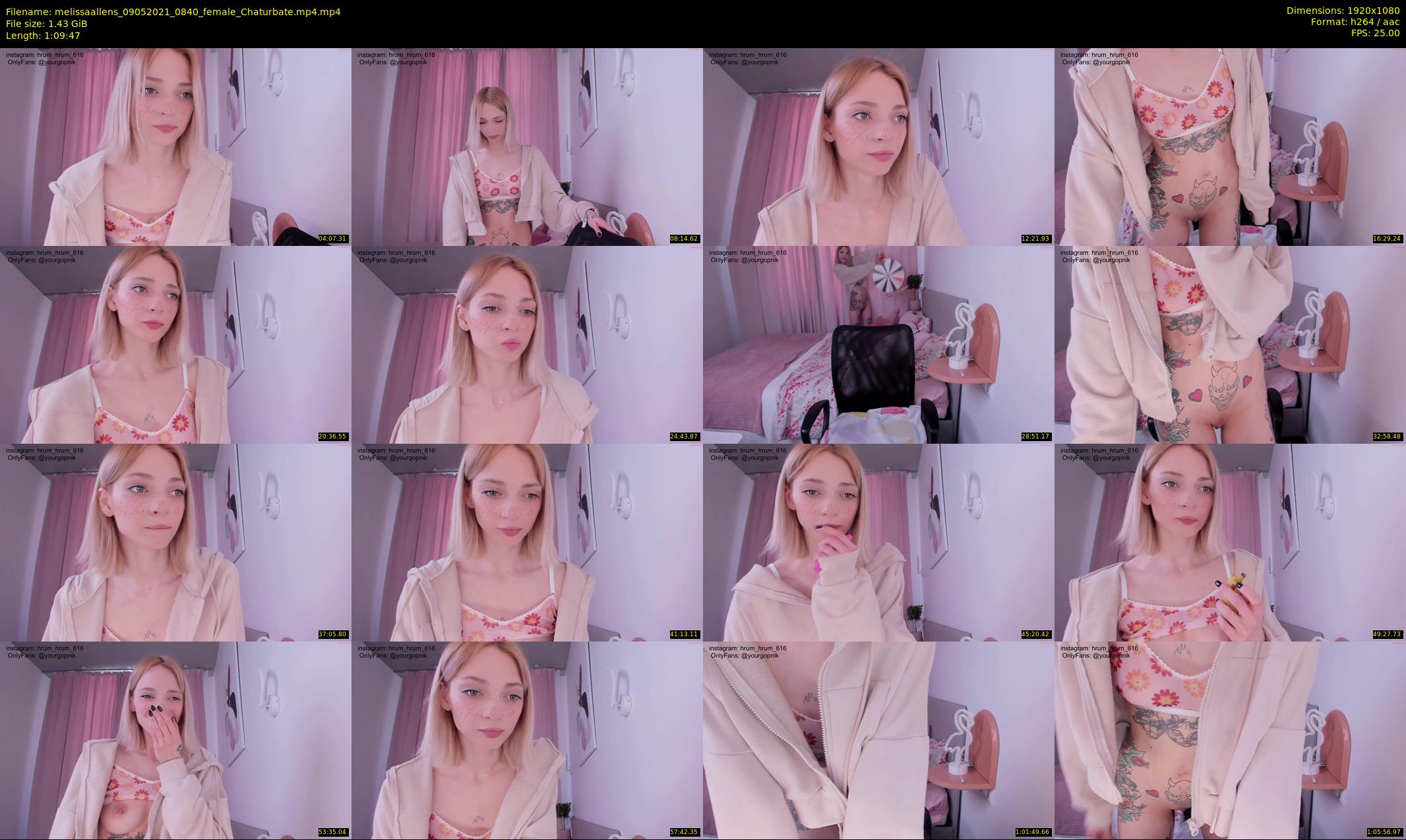 melissaallens — 70 minute Chaturbate female cam show recording, 1080p, May 9, 2021