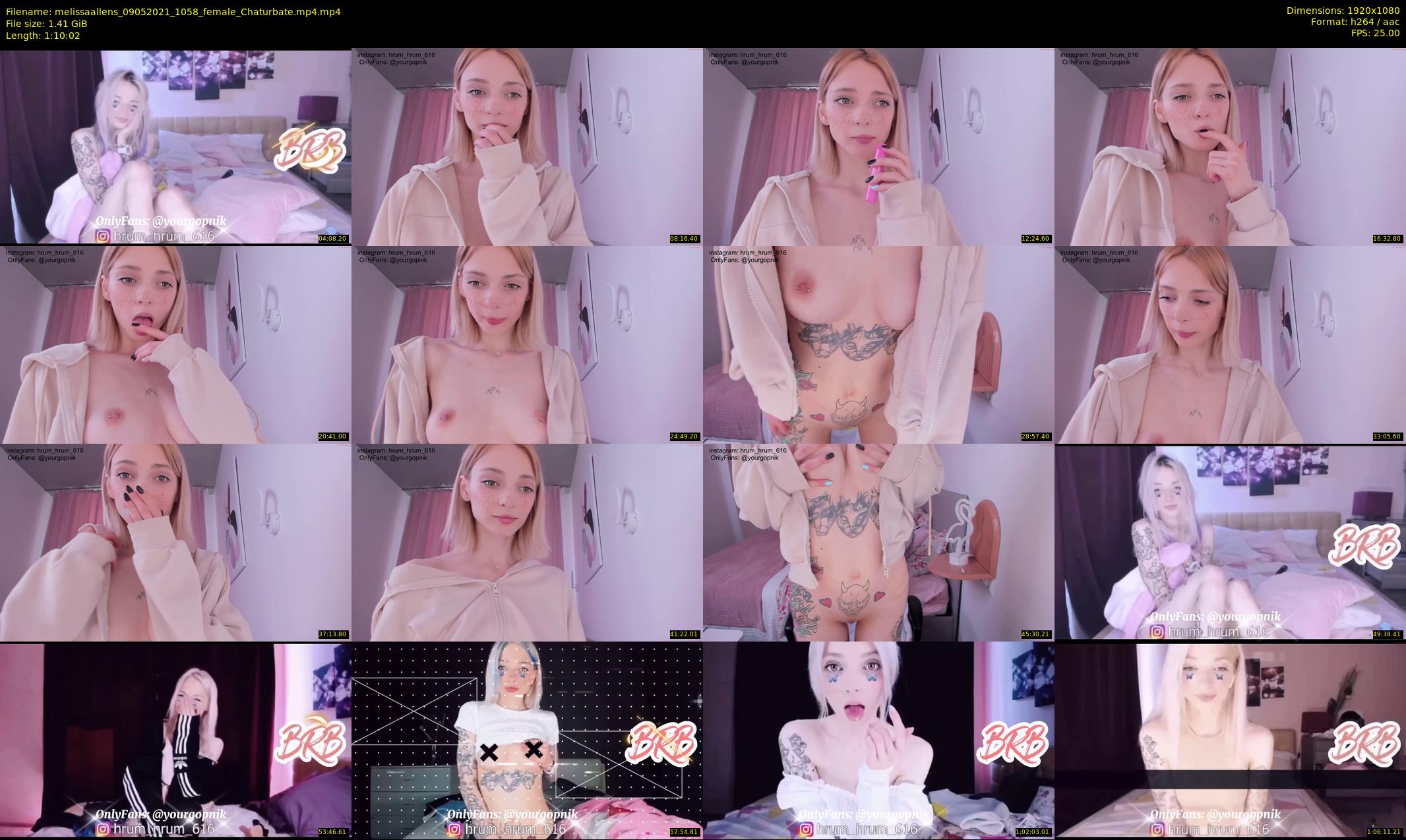 melissaallens — 71 minute Chaturbate female cam show recording, 1080p, May 9, 2021