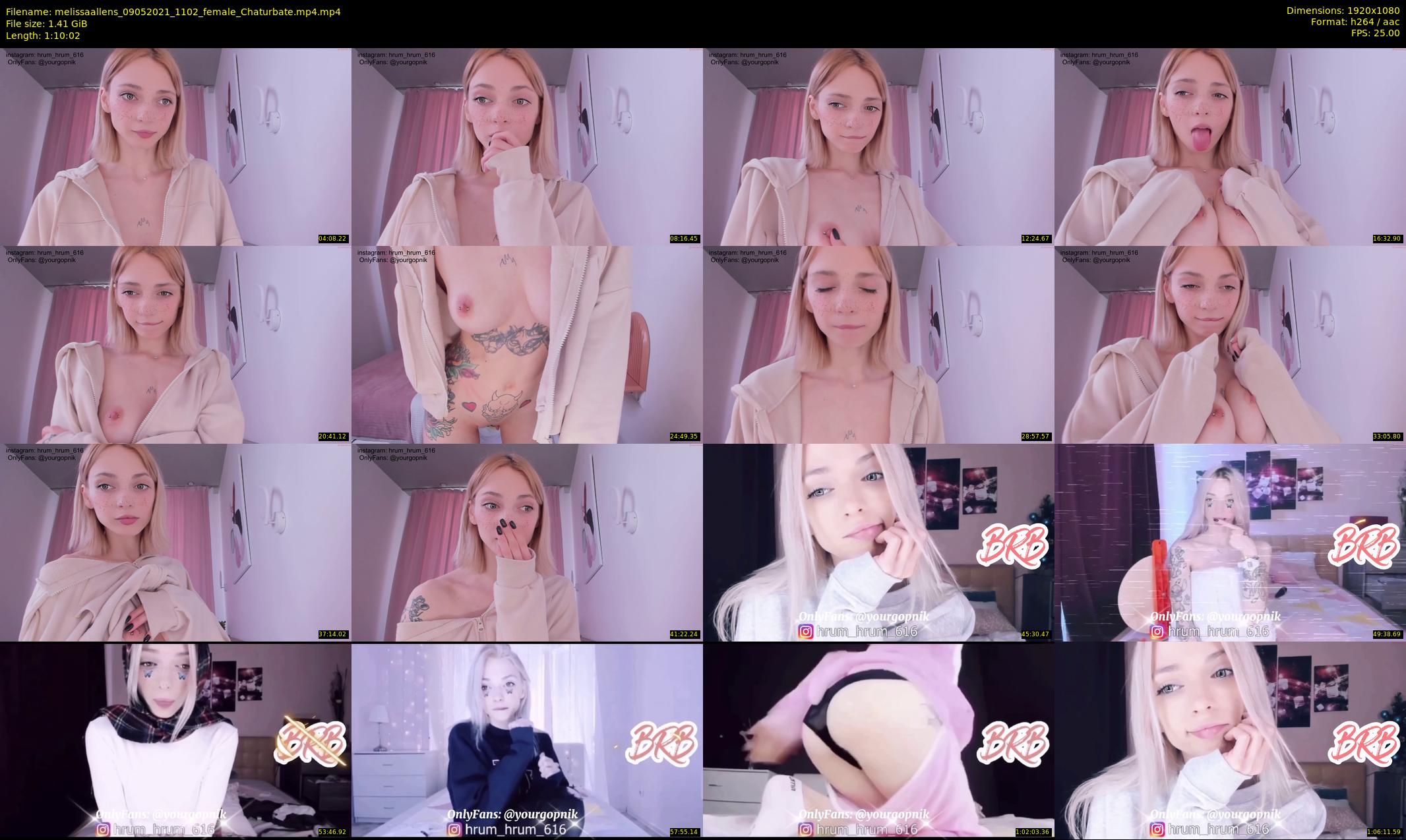 melissaallens — 71 minute Chaturbate female cam show recording, 1080p, May 9, 2021