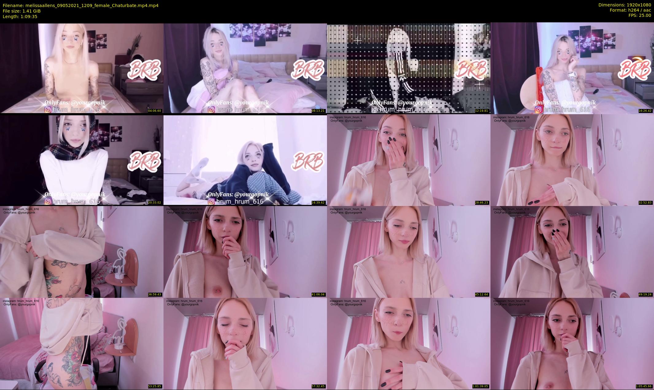 melissaallens — 70 minute Chaturbate female cam show recording, 1080p, May 9, 2021