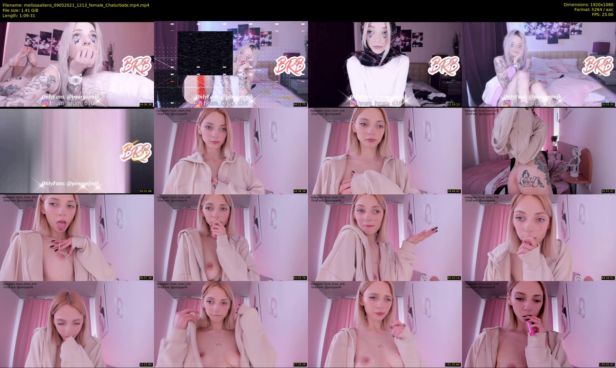 melissaallens — 70 minute Chaturbate female cam show recording, 1080p, May 9, 2021