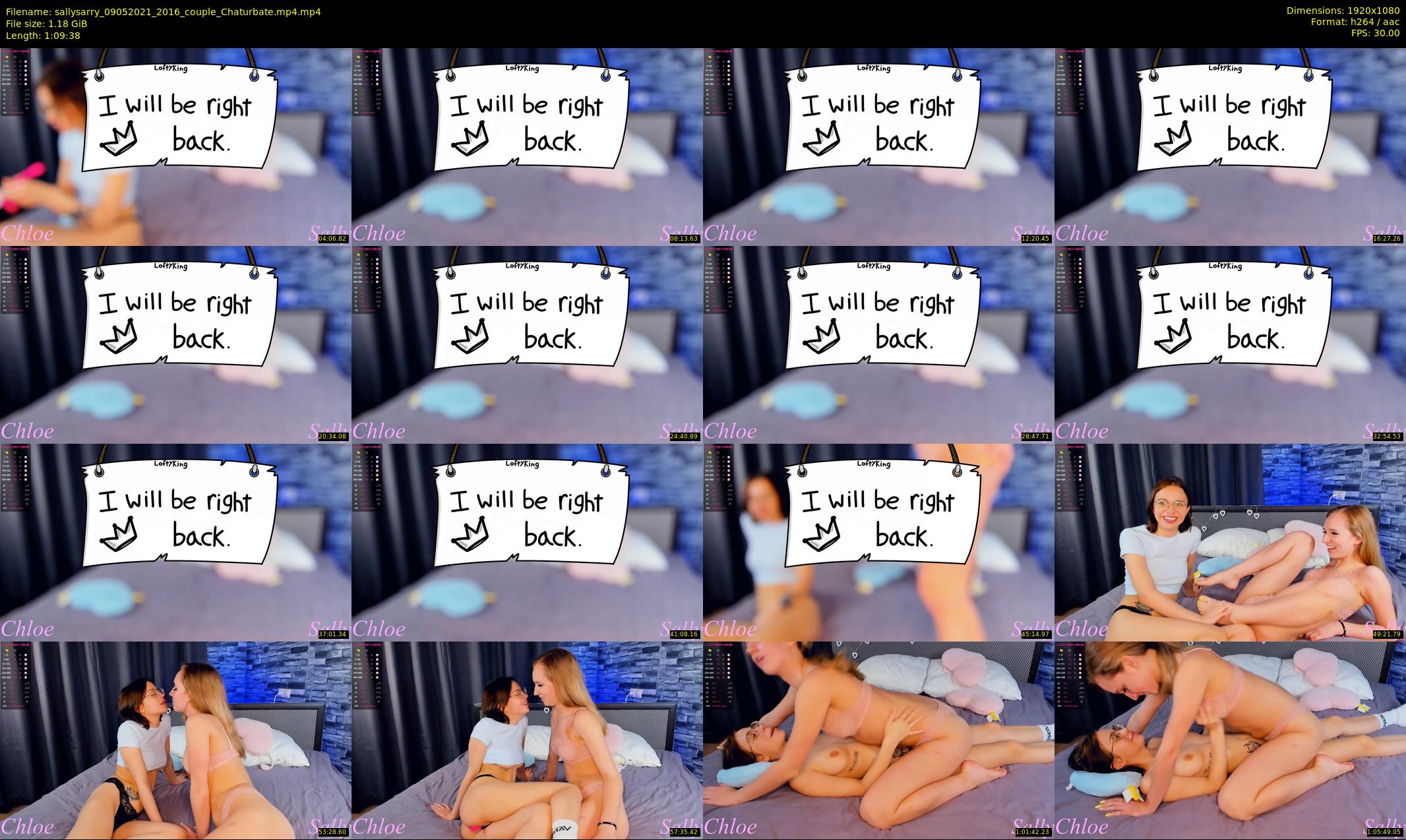 sallysarry — 70 minute Chaturbate couple cam show recording, 1080p, May 9, 2021