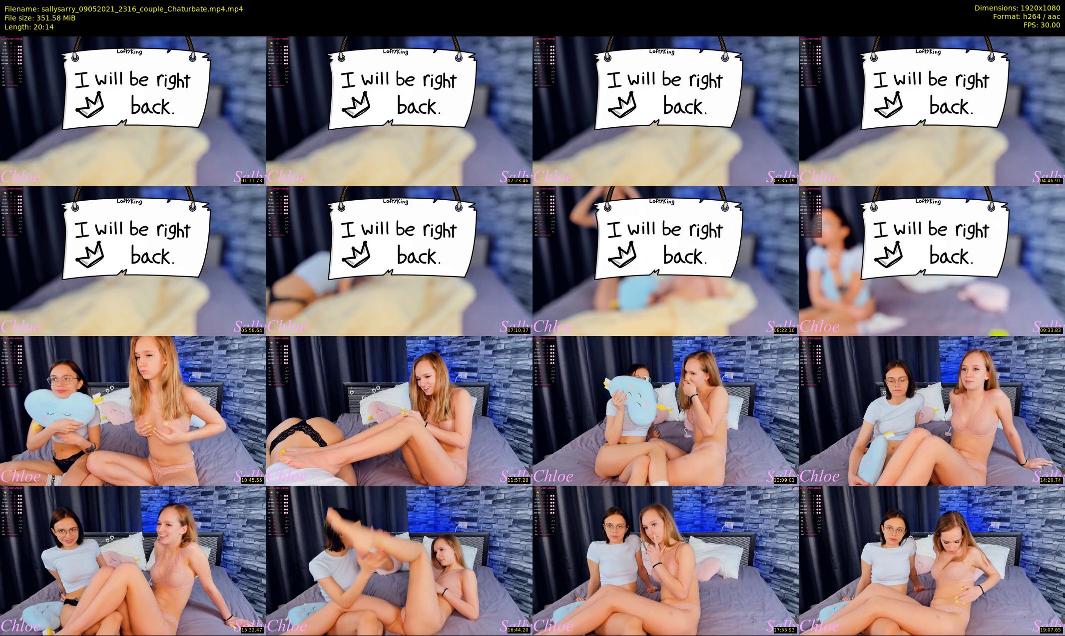 sallysarry — 21 minute Chaturbate couple cam show recording, 1080p, May 9, 2021