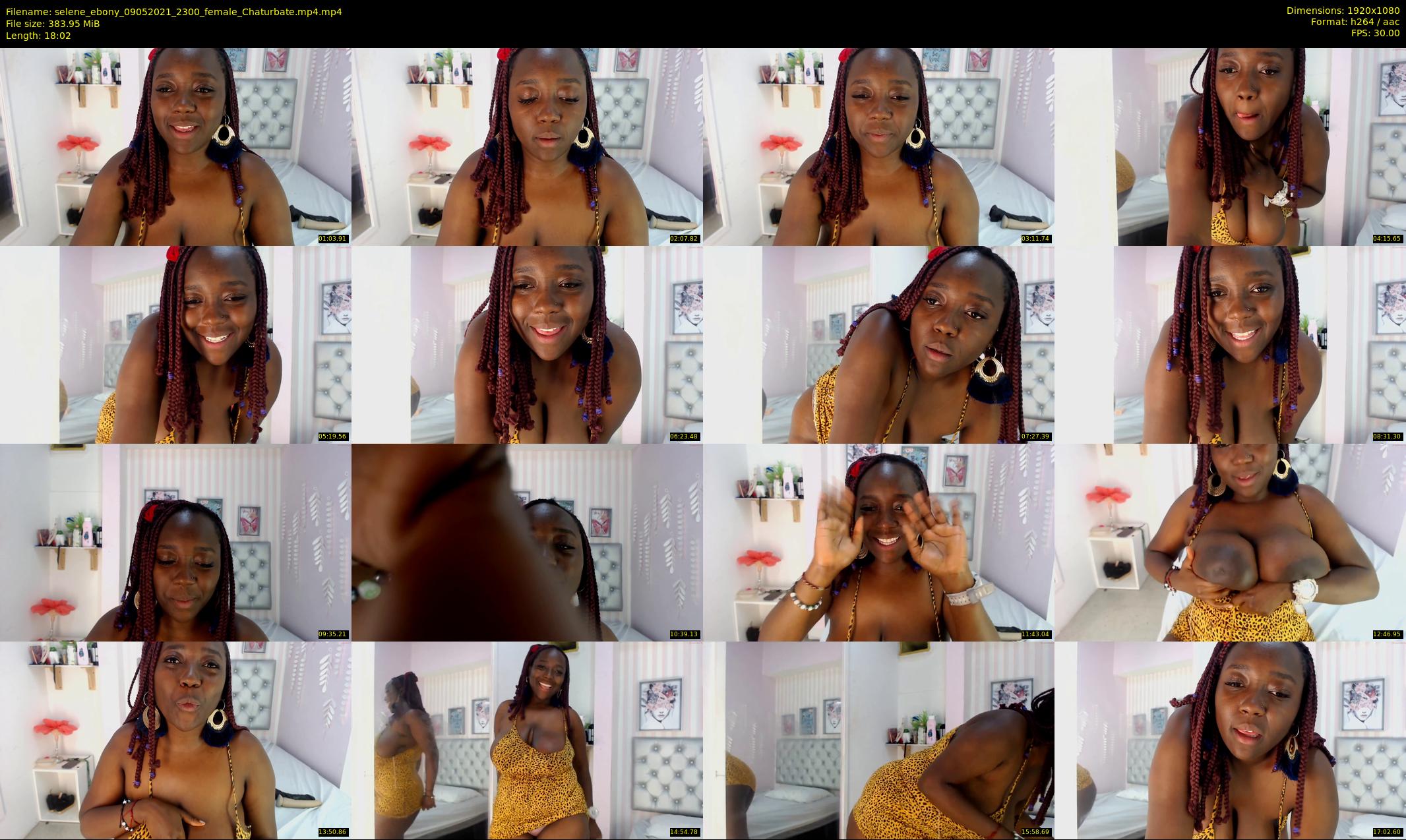 selene_ebony — 19 minute Chaturbate female cam show recording, 1080p, May 9, 2021