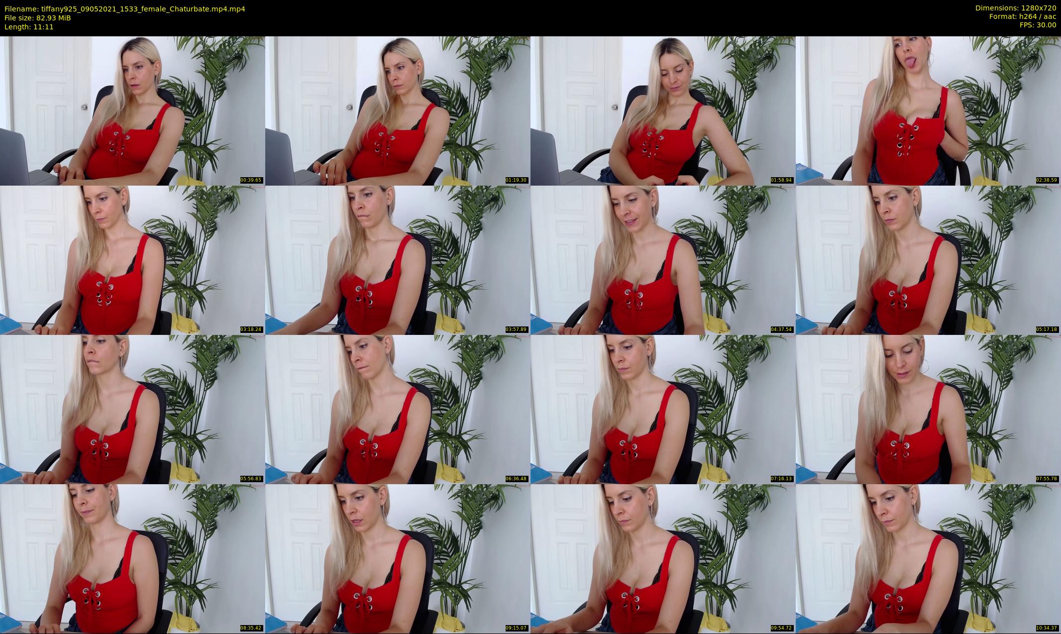 tiffany925 — 12 minute Chaturbate female cam show recording, 720p, May 9, 2021