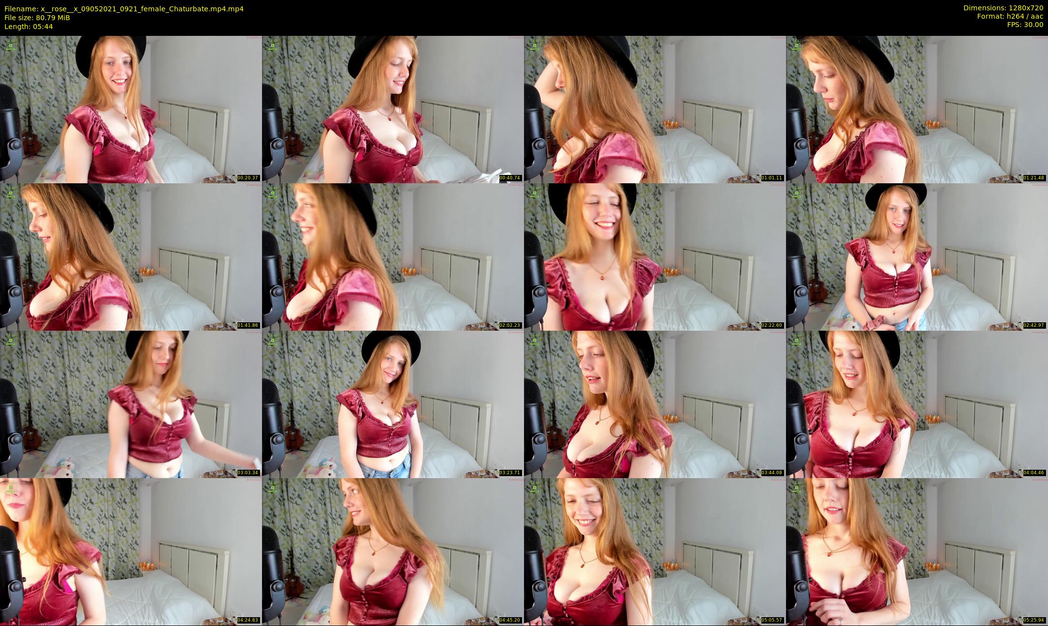 x__rose__x — 6 minute Chaturbate female cam show recording, 720p, May 9, 2021