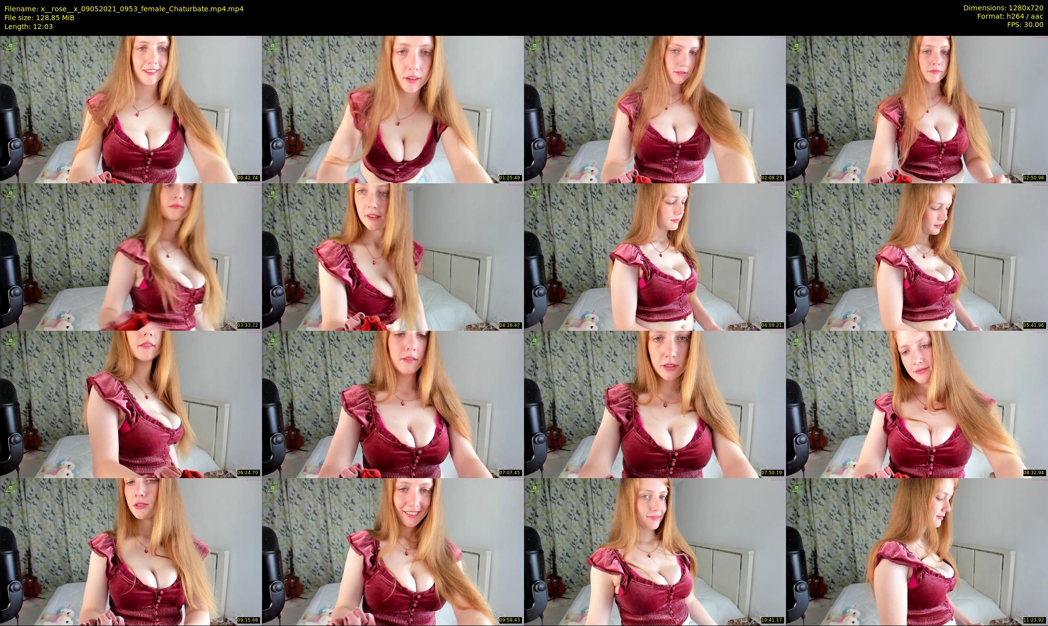 x__rose__x — 13 minute Chaturbate female cam show recording, 720p, May 9, 2021