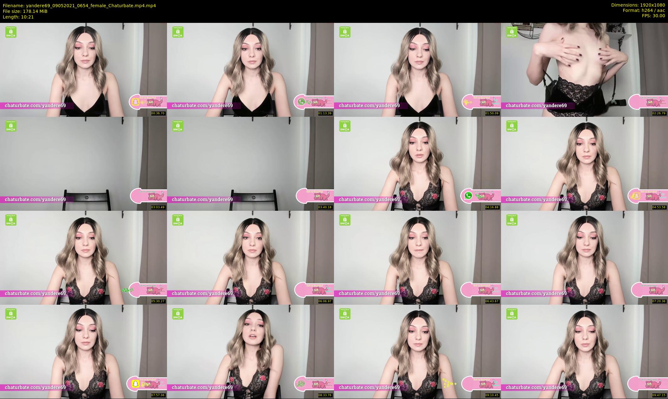 yandere69 — 11 minute Chaturbate female cam show recording, 1080p, May 9, 2021