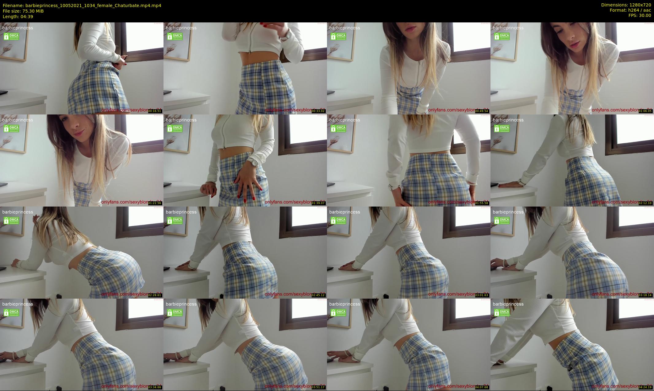 barbieprincess — 5 minute Chaturbate female cam show recording, 720p, May 10, 2021