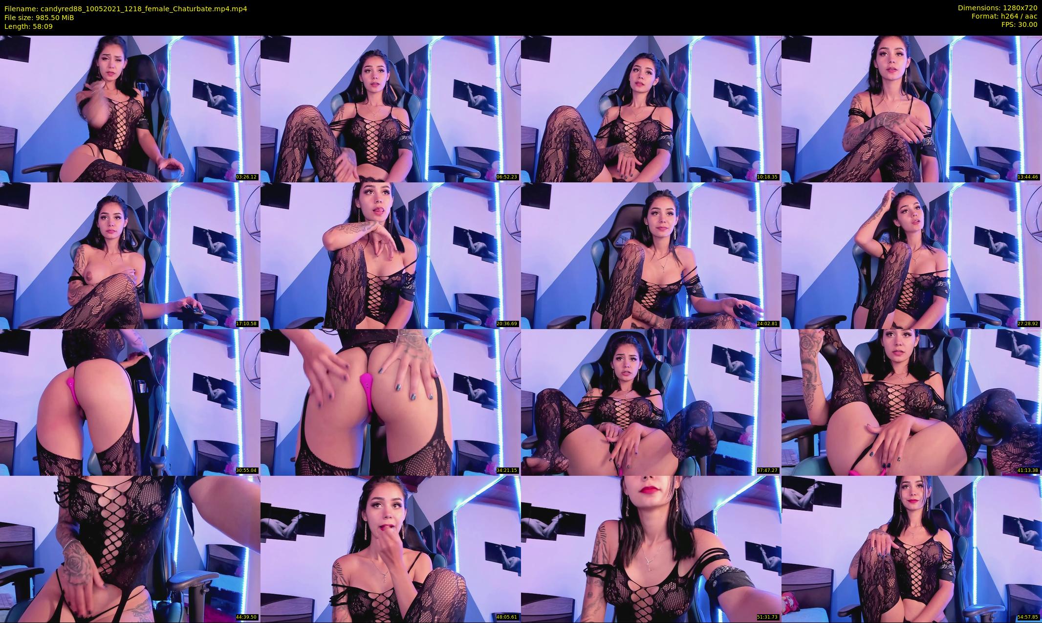 candyred88 — 59 minute Chaturbate female cam show recording, 720p, May 10, 2021