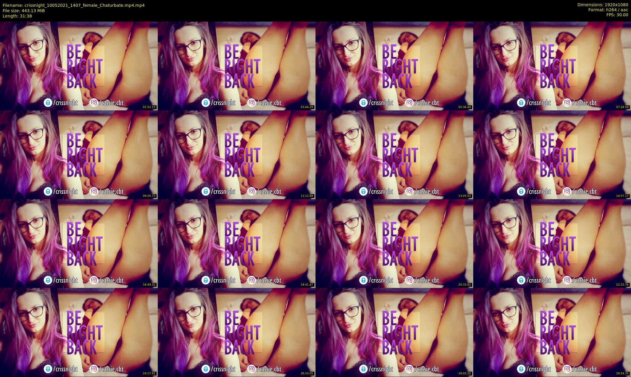 crissnight — 32 minute Chaturbate female cam show recording, 1080p, May 10, 2021