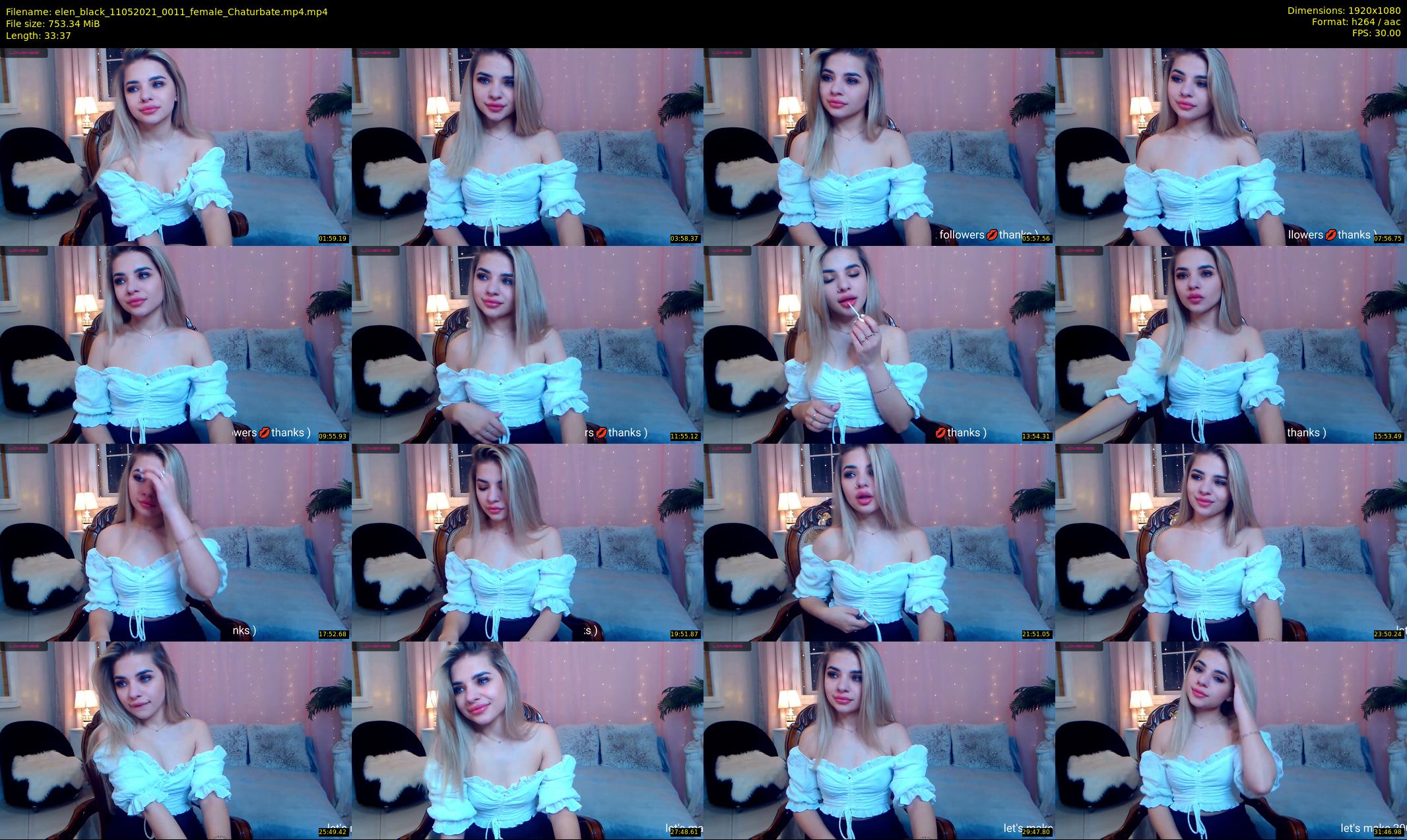 elen_black — 34 minute Chaturbate female cam show recording, 1080p, May 11, 2021