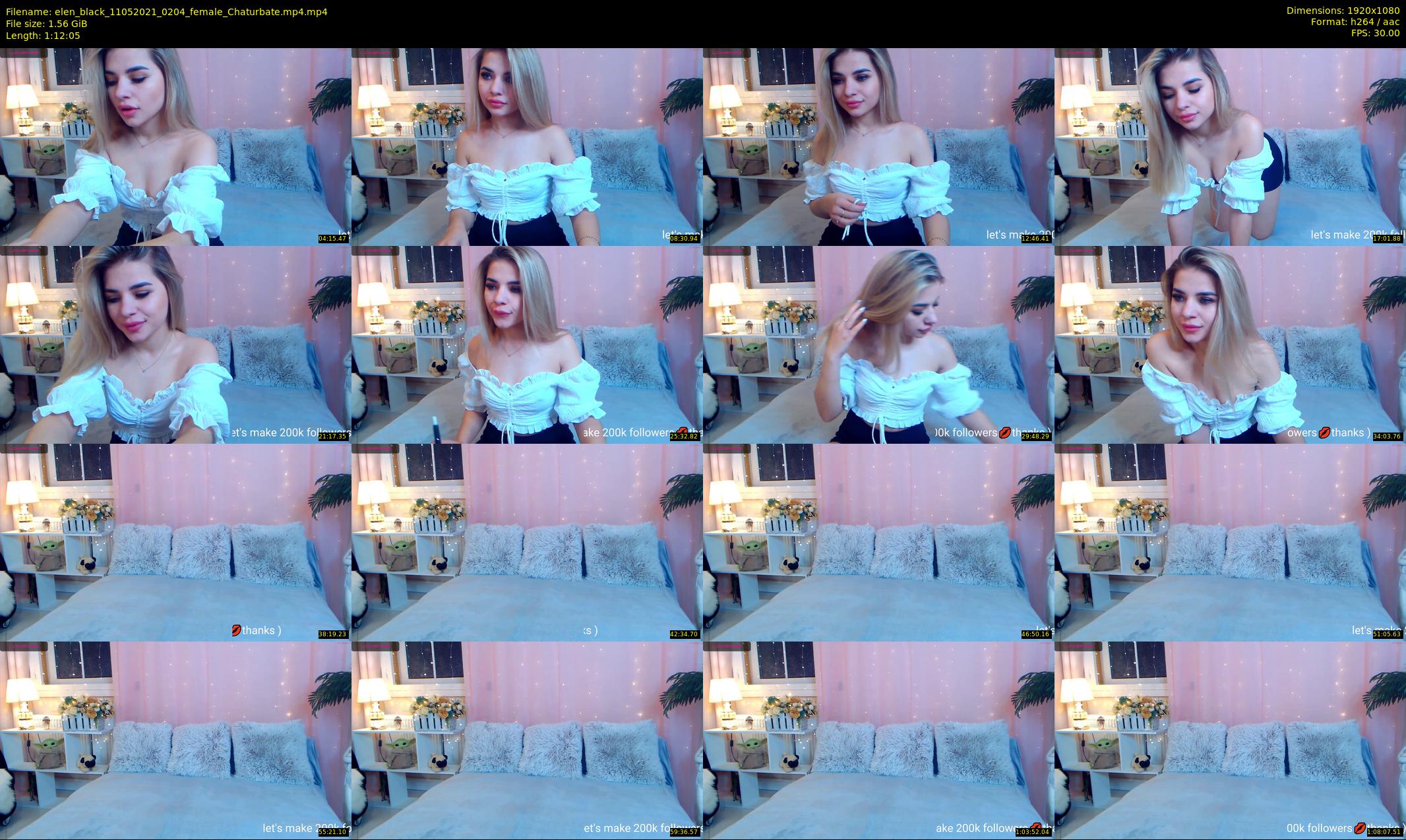 elen_black — 73 minute Chaturbate female cam show recording, 1080p, May 11, 2021