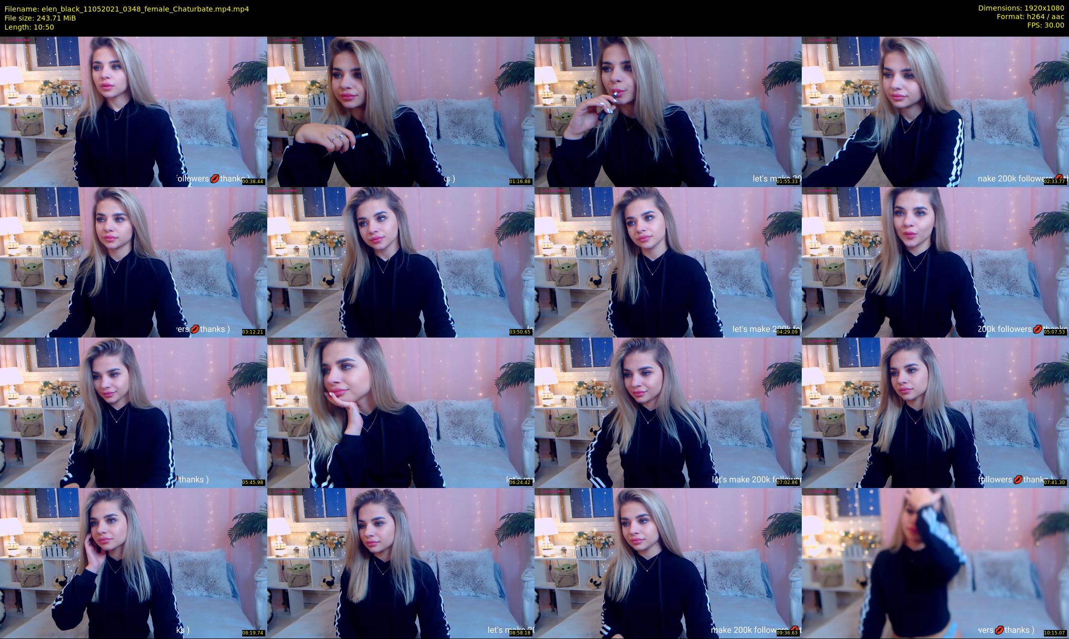 elen_black — 11 minute Chaturbate female cam show recording, 1080p, May 11, 2021